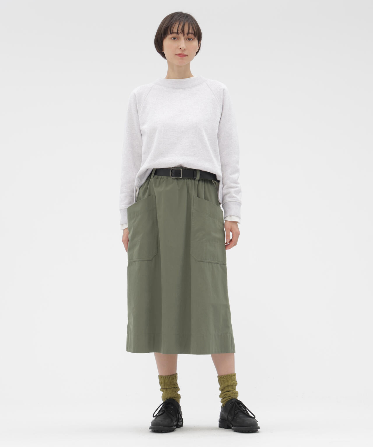 COTTON CUPRA PLAINWEAVE SKIRT