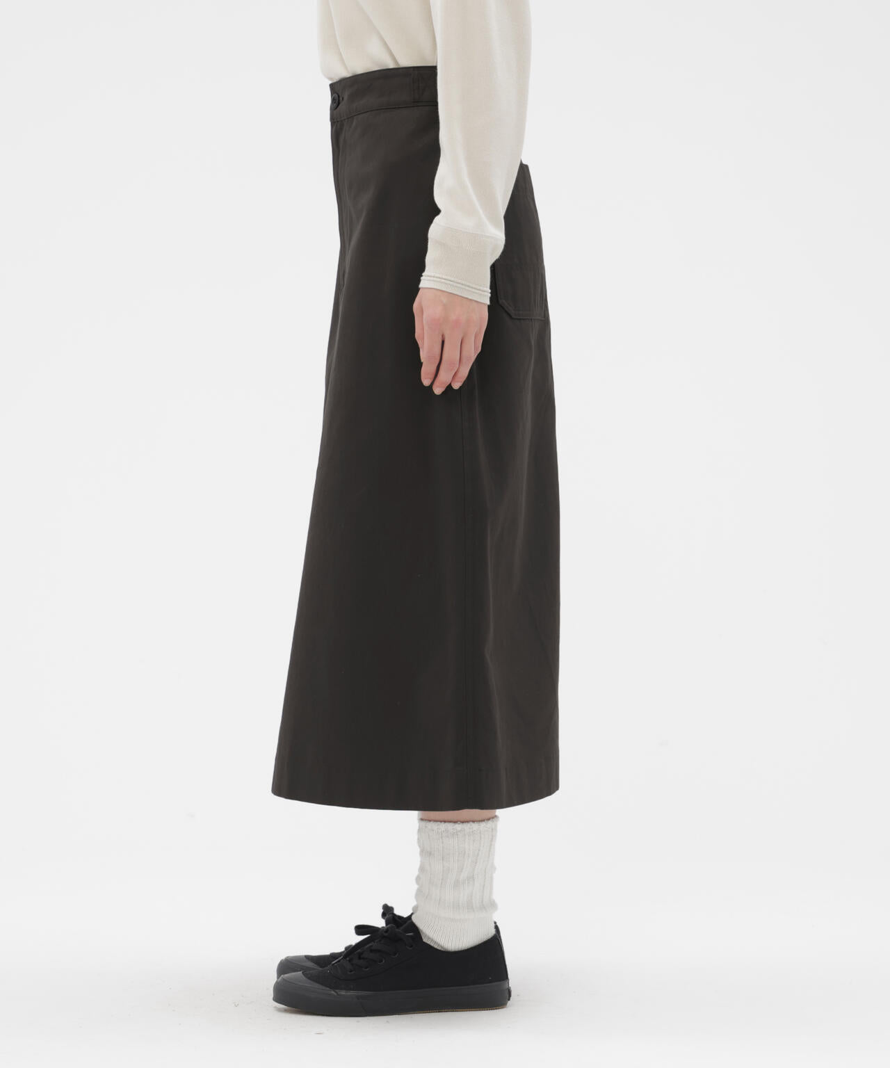 WASHED CHINO COTTON SKIRT