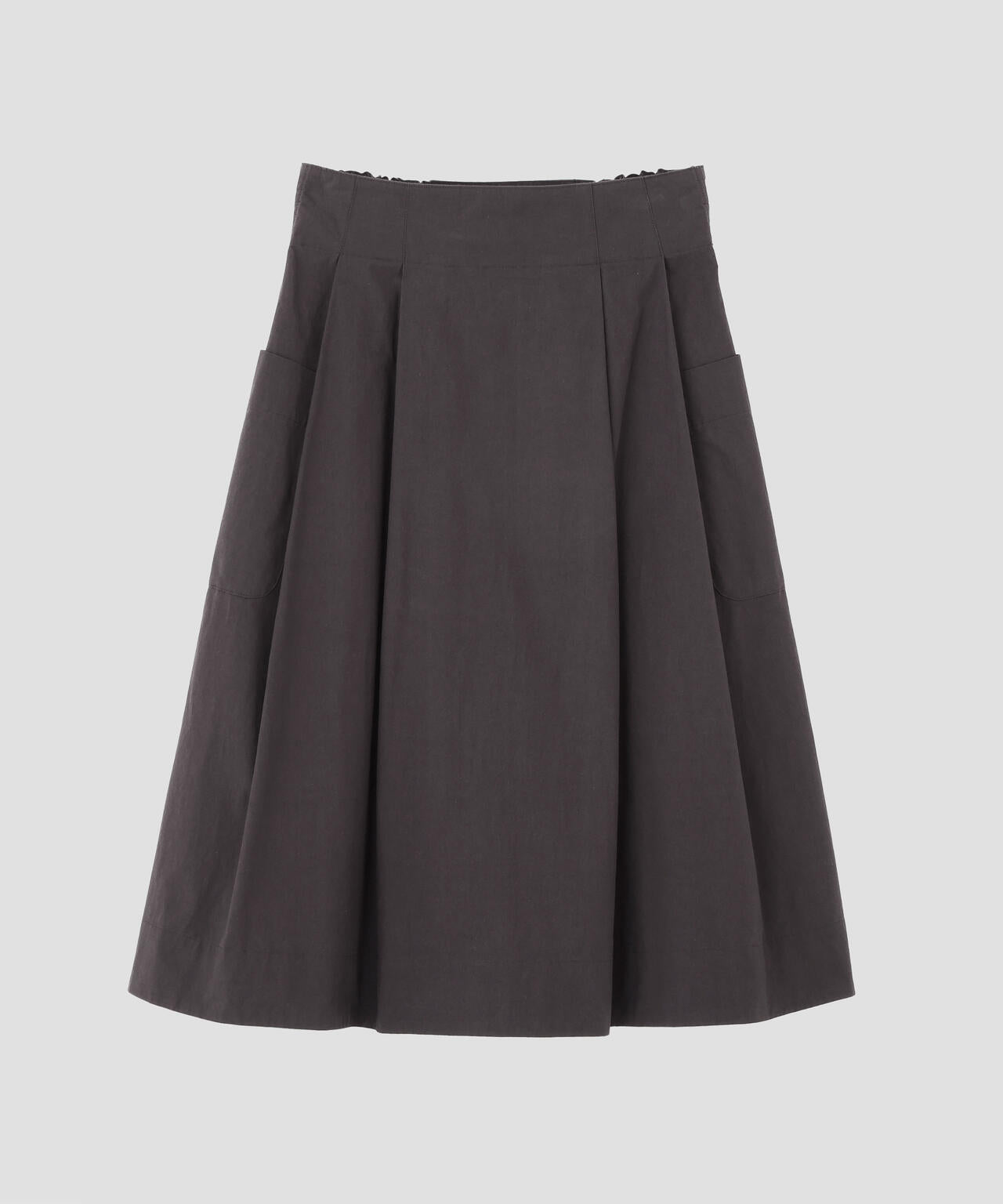WASHED COTTON POPLIN SKIRT