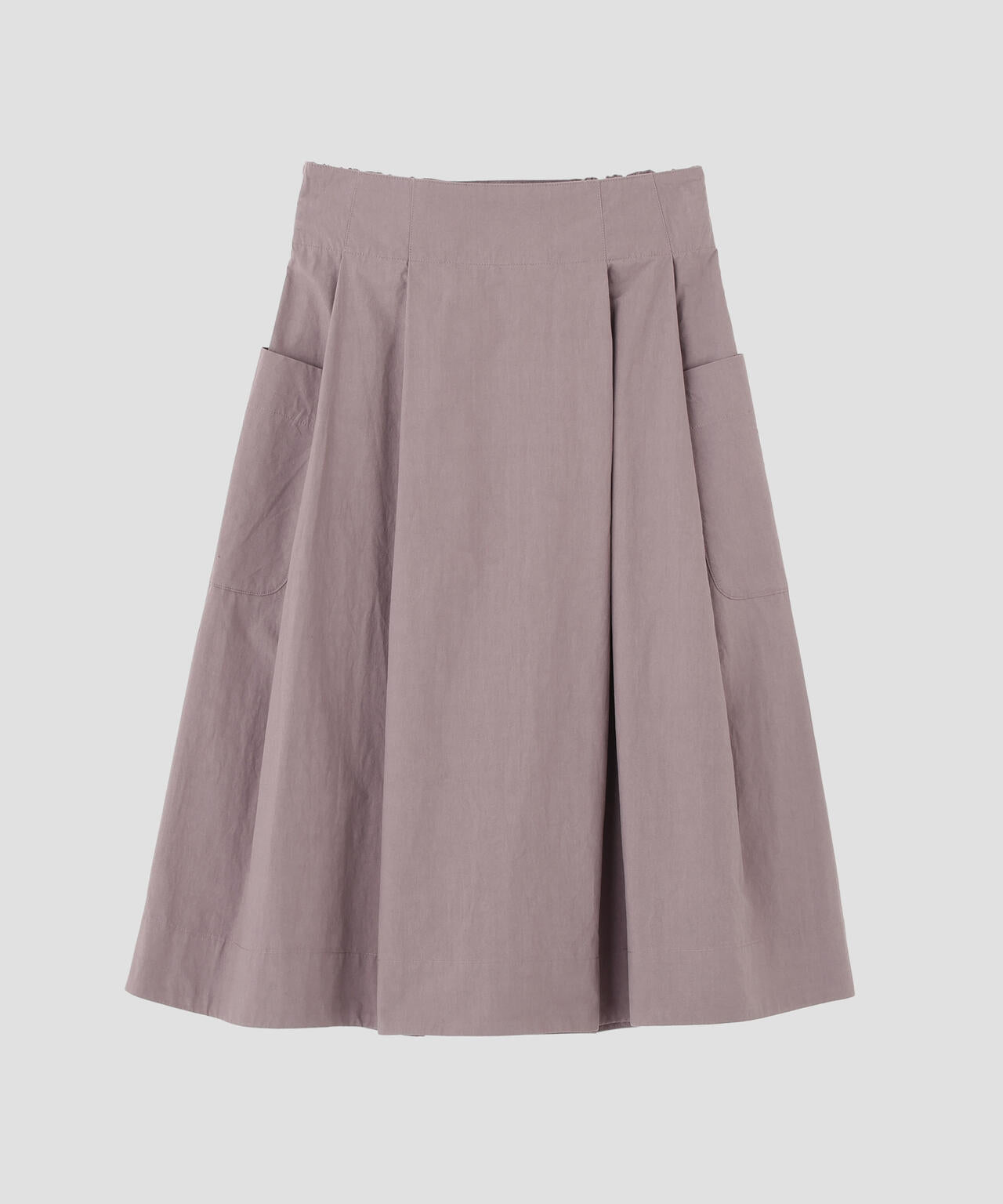 WASHED COTTON POPLIN SKIRT