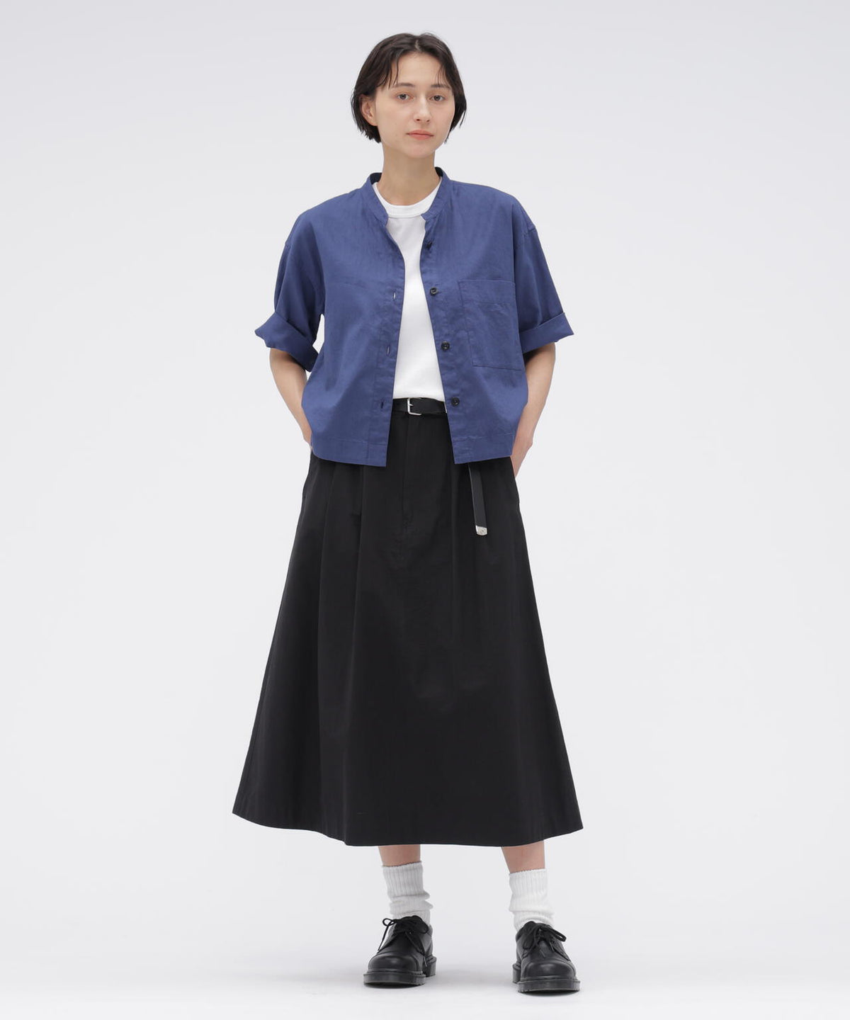 LIGHTWEIGHT COTTON NYLON TWILL SKIRT