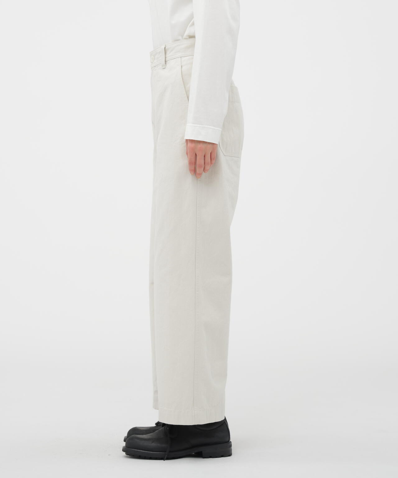 FADED COTTON TWILL TROUSERS