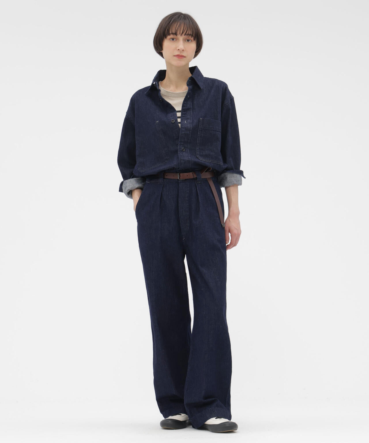 CANTON LIGHT DENIM TROUSERS