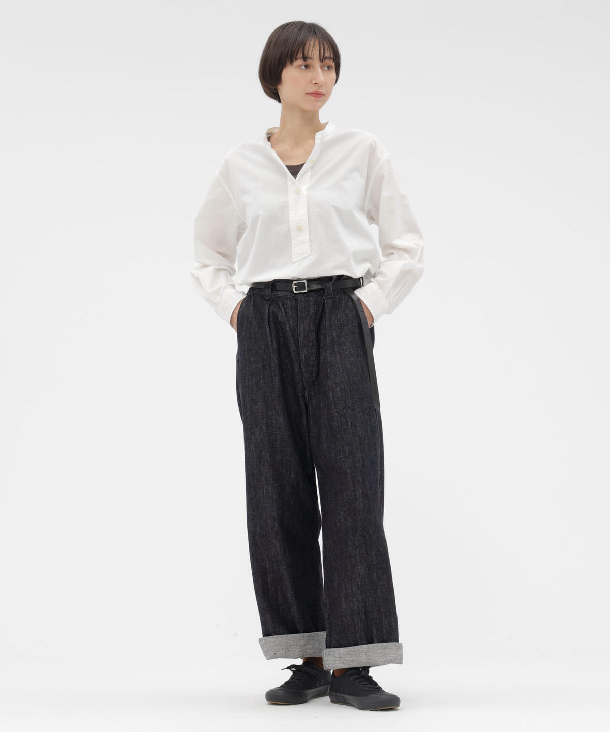 CANTON BLACK LIGHT DENIM TROUSERS