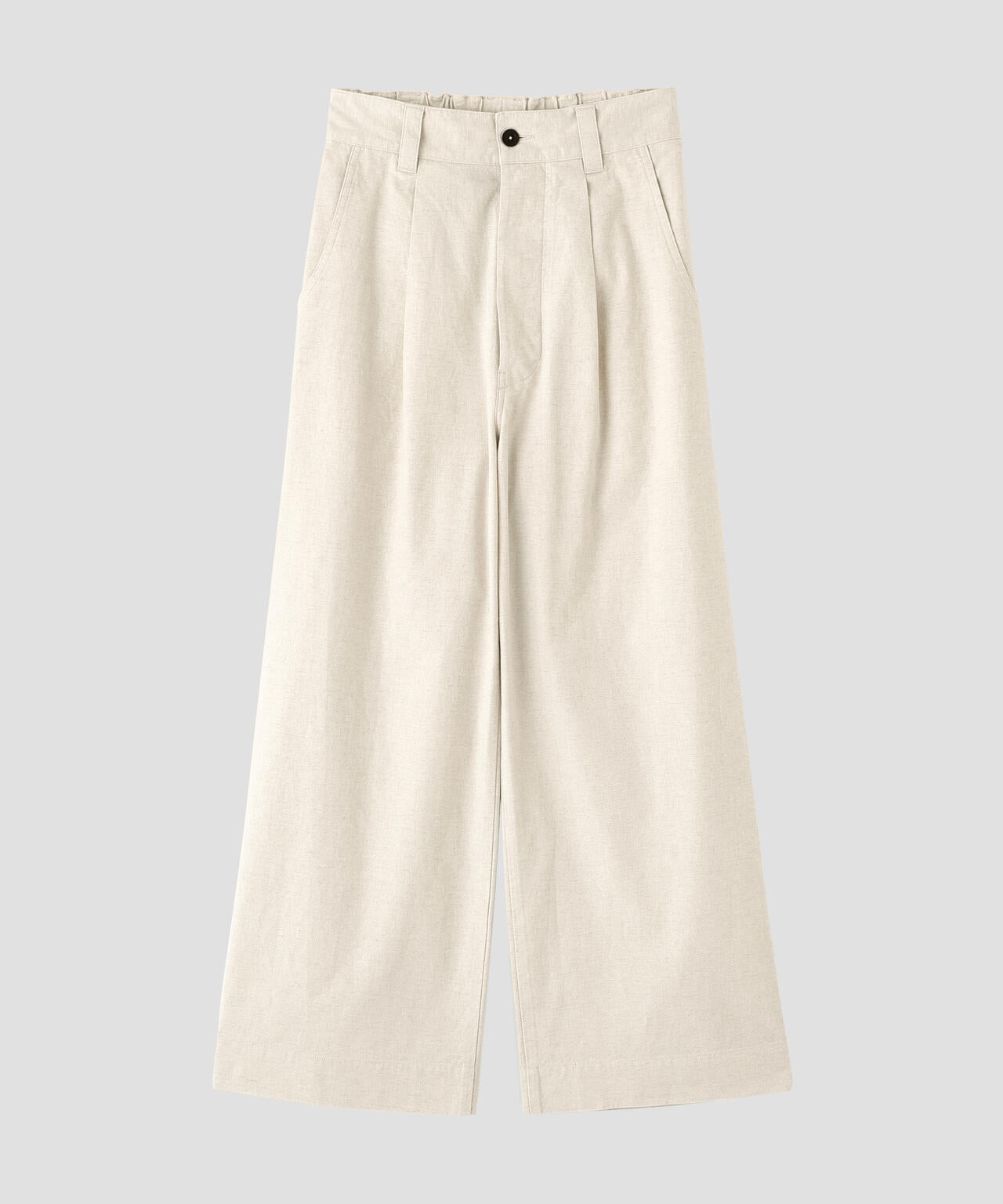 BELGIAN LINEN COTTON PLAINWEAVE TROUSERS