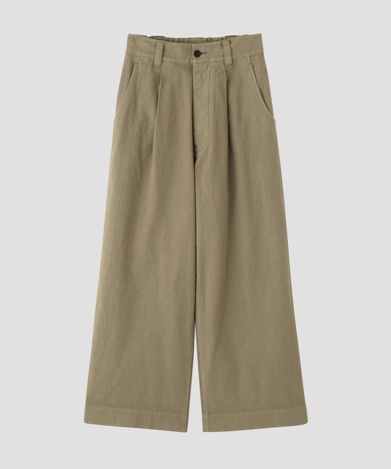 BELGIAN LINEN COTTON PLAINWEAVE TROUSERS