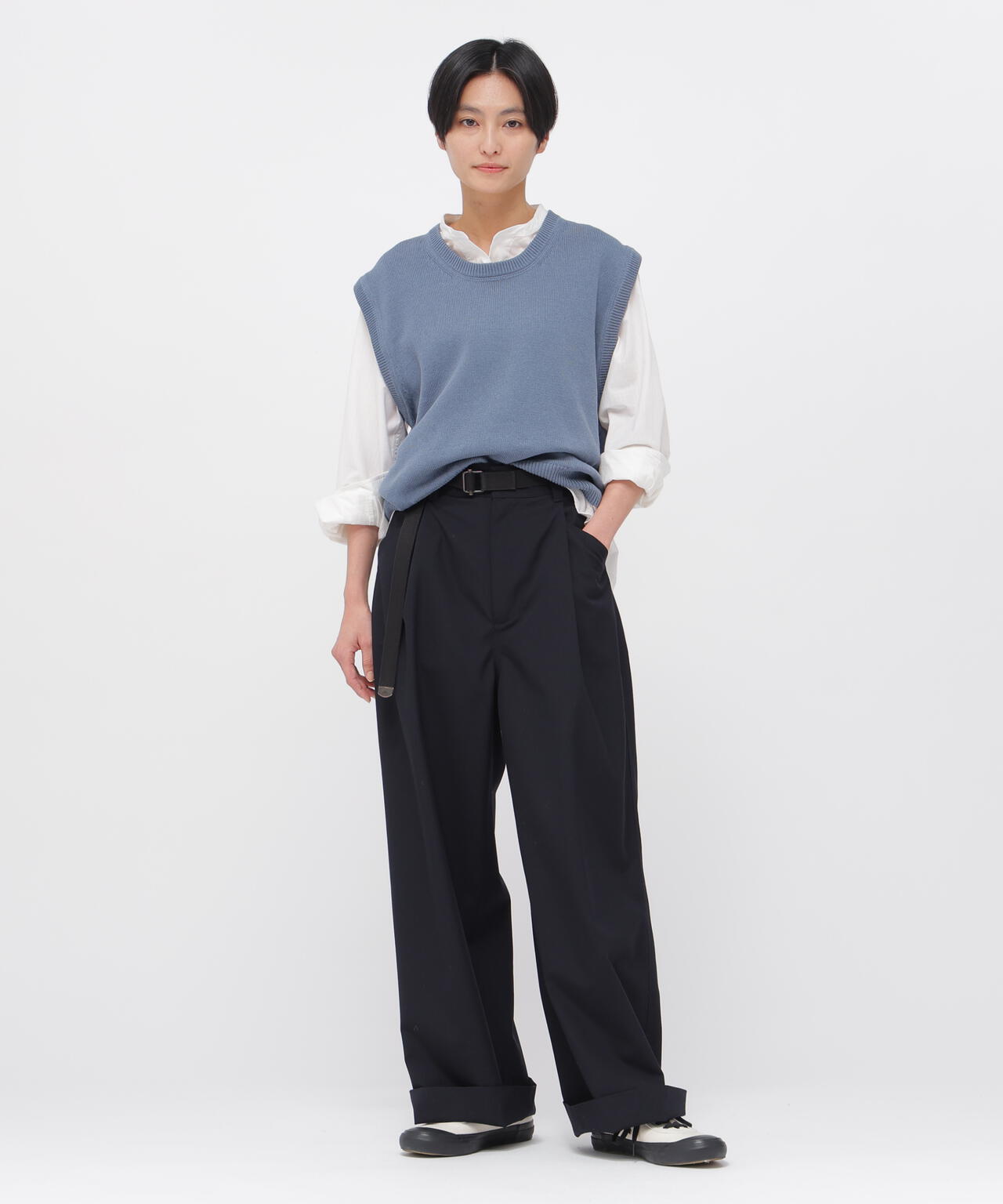 UNIFORM WOOL POLYESTER TROUSERS