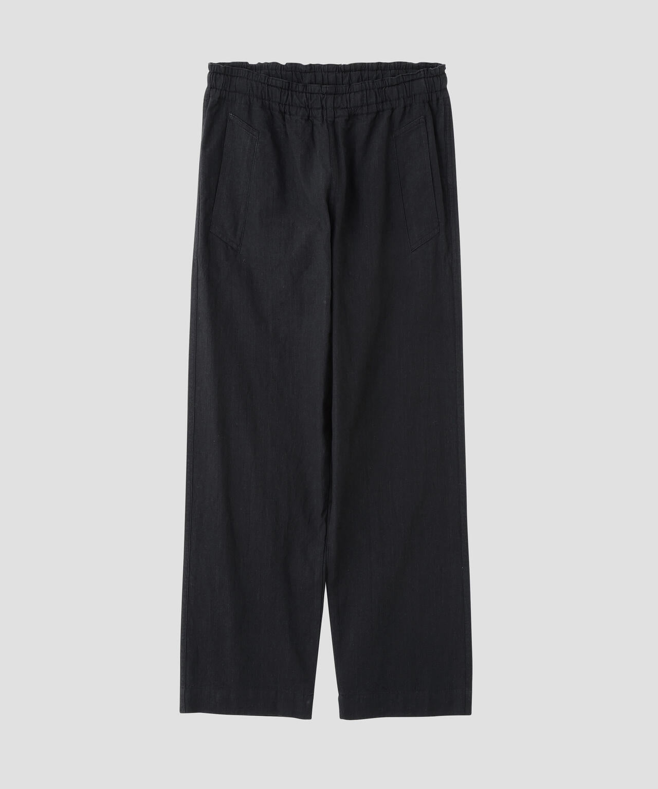 FADED LINEN COTTON PLAINWEAVE TROUSERS