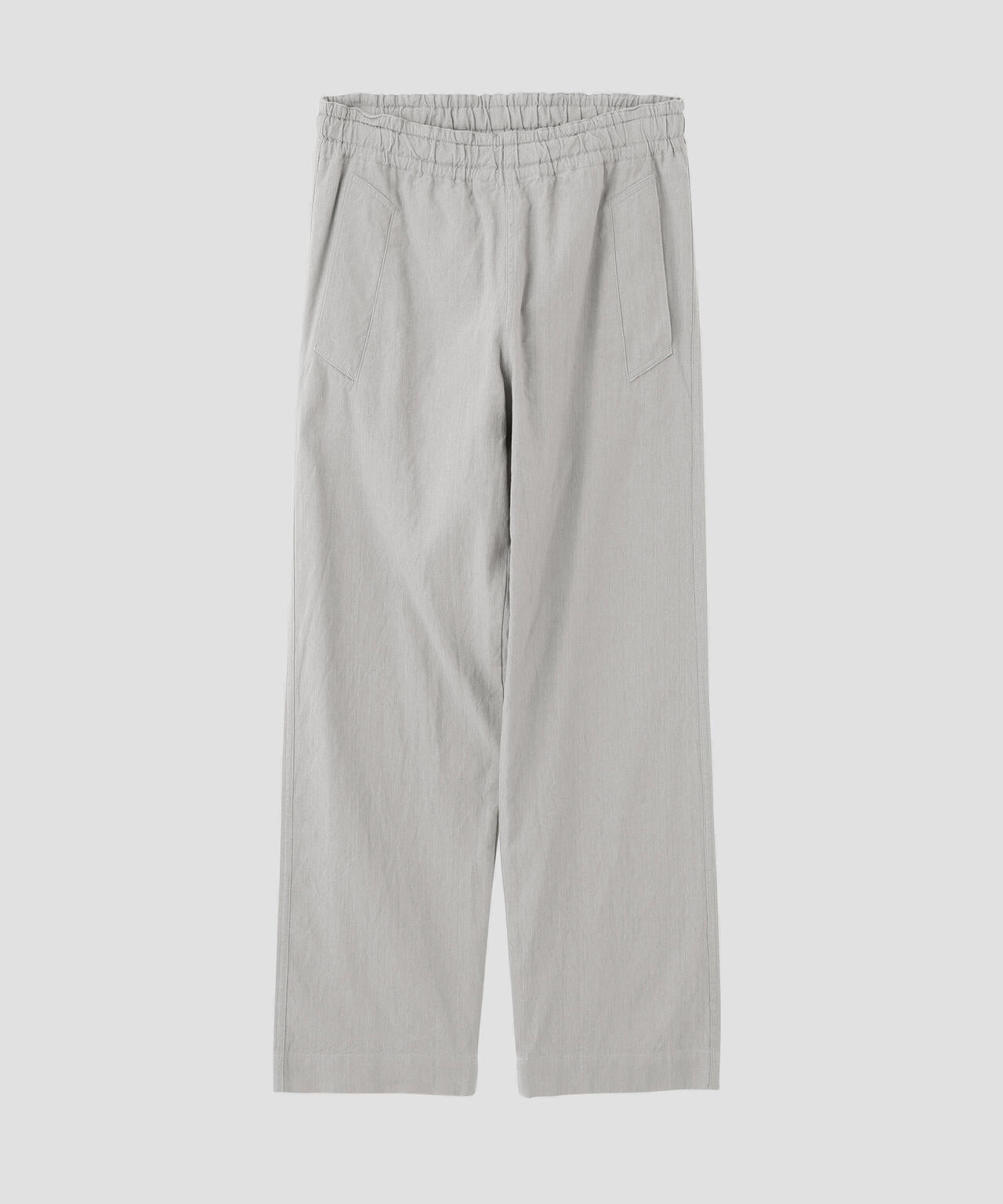 FADED LINEN COTTON PLAINWEAVE TROUSERS