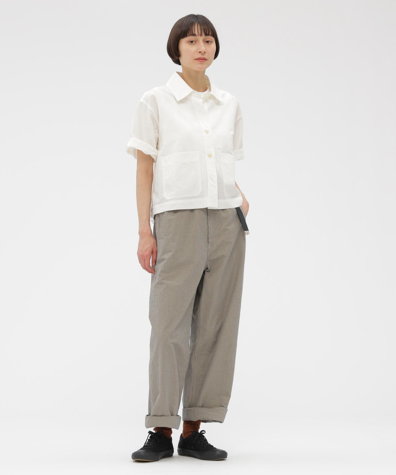 CHEF CHECK COTTON TROUSERS