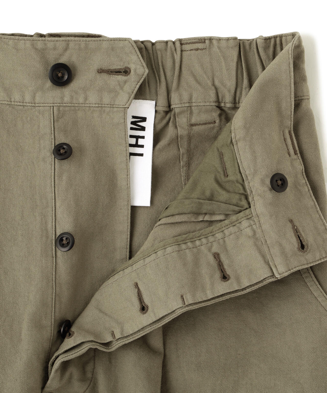 BELGIAN LINEN COTTON PLAINWEAVE TROUSERS