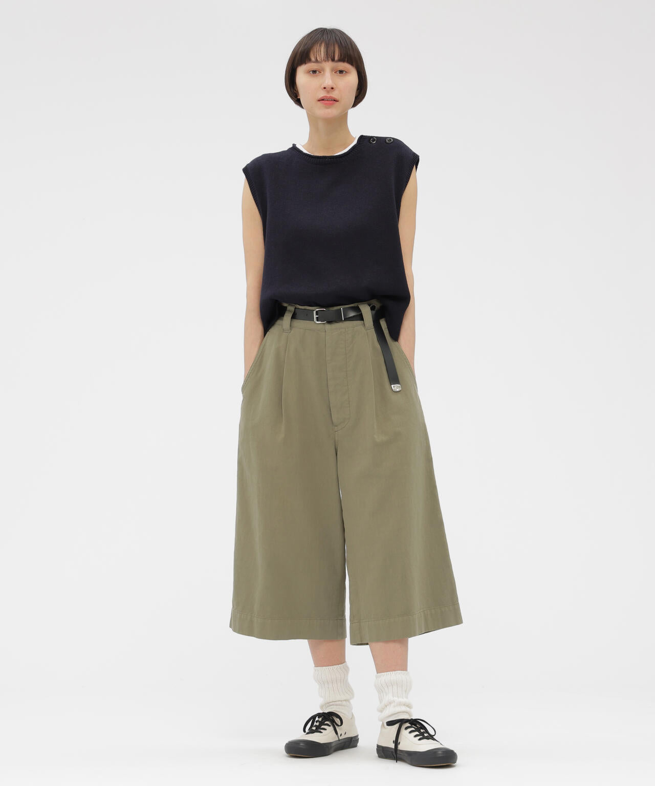 BELGIAN LINEN COTTON PLAINWEAVE TROUSERS