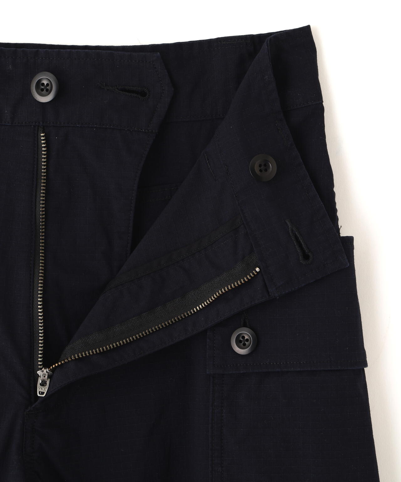 WASHED COTTON NYLON RIPSTOP TROUSERS