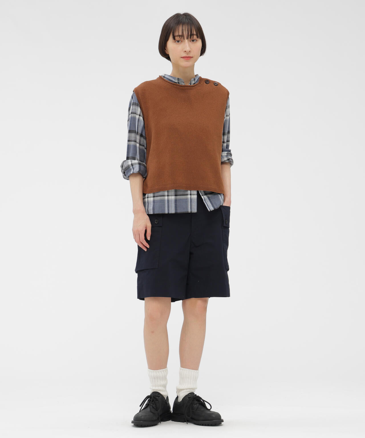WASHED COTTON NYLON RIPSTOP TROUSERS
