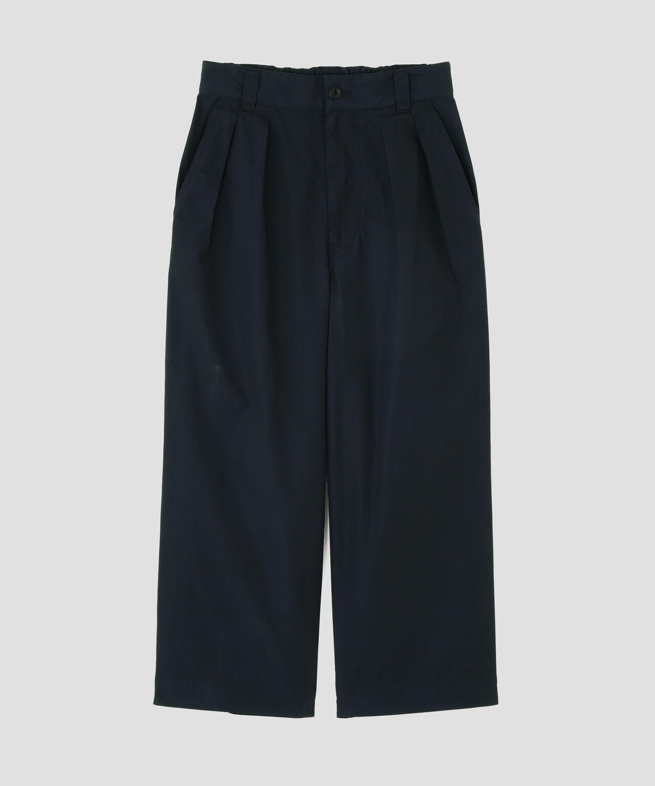 FINE COMPACT COTTON POPLIN TROUSERS