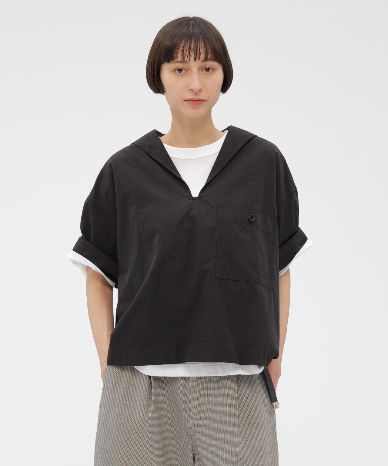 SANDED COTTON LINEN SHIRT