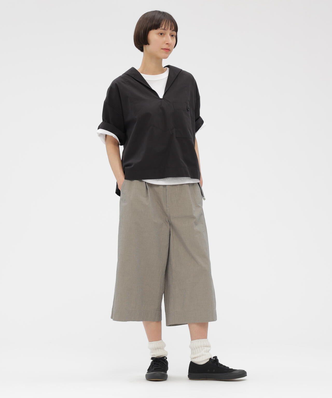 SANDED COTTON LINEN SHIRT