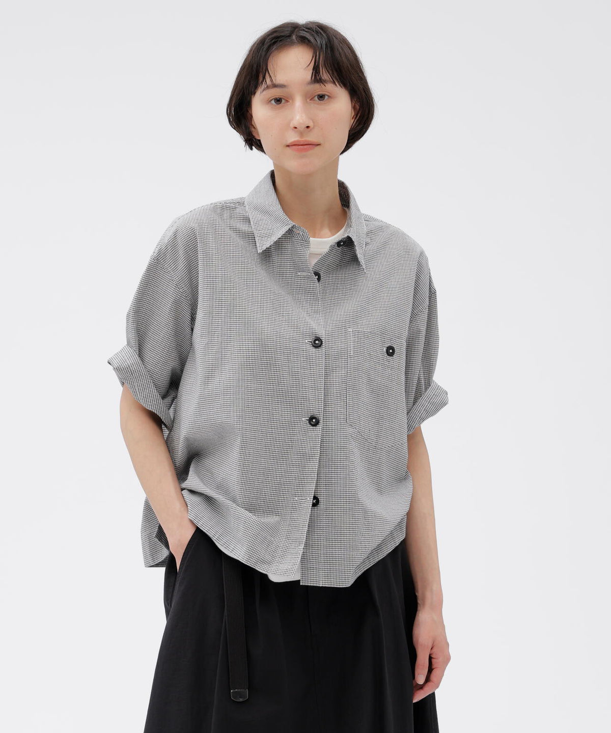 TINY GINGHAM COTTON SHIRT