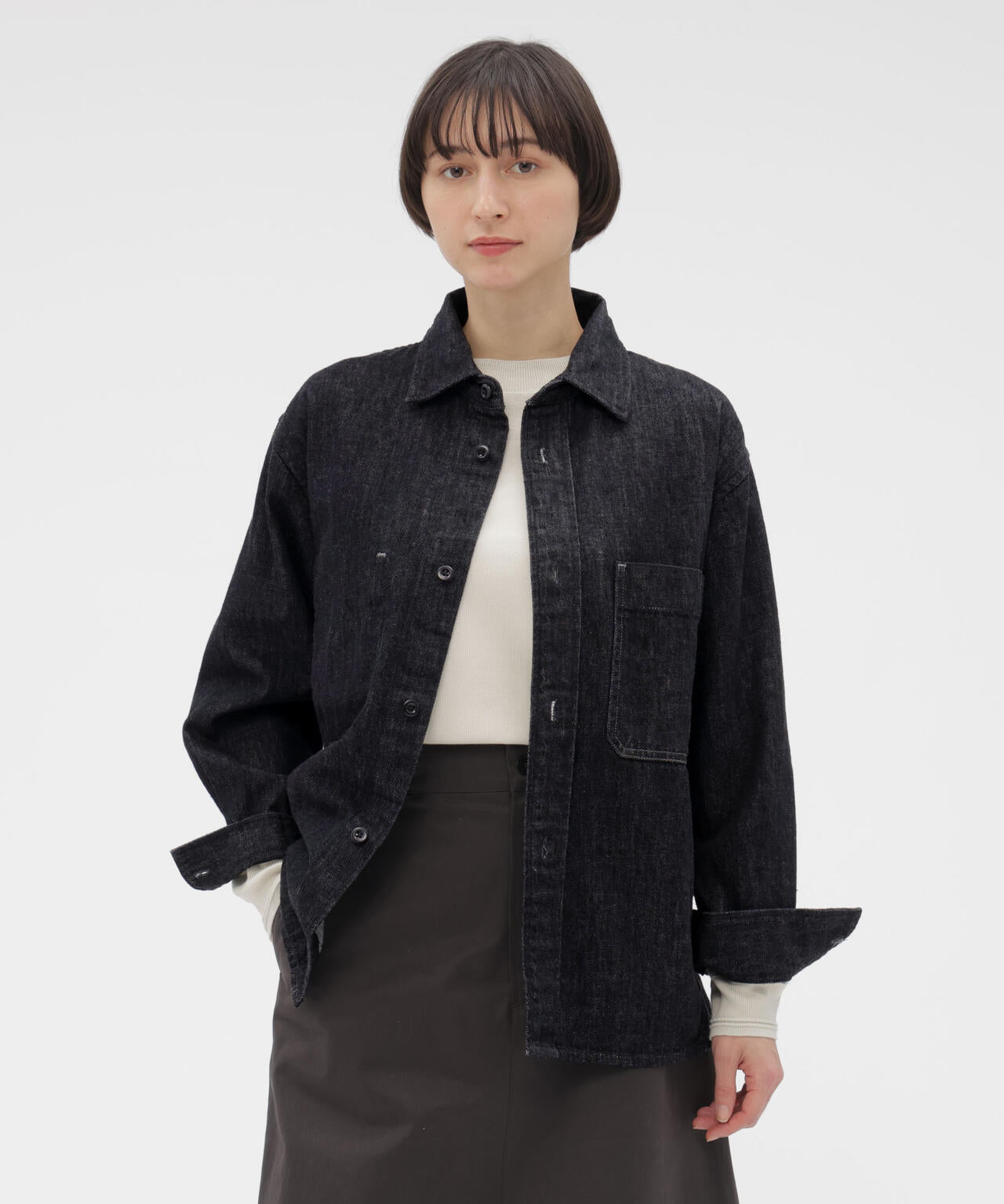CANTON BLACK LIGHT DENIM SHIRT