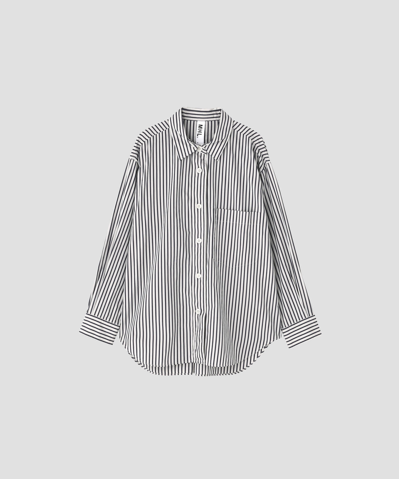VINTAGE COMPACT COTTON STRIPE SHIRT