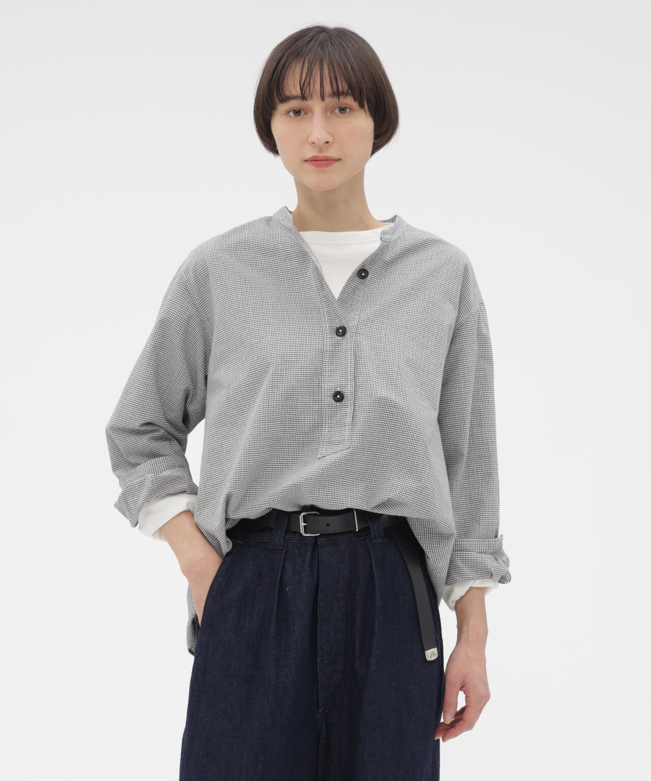 TINY GINGHAM COTTON SHIRT