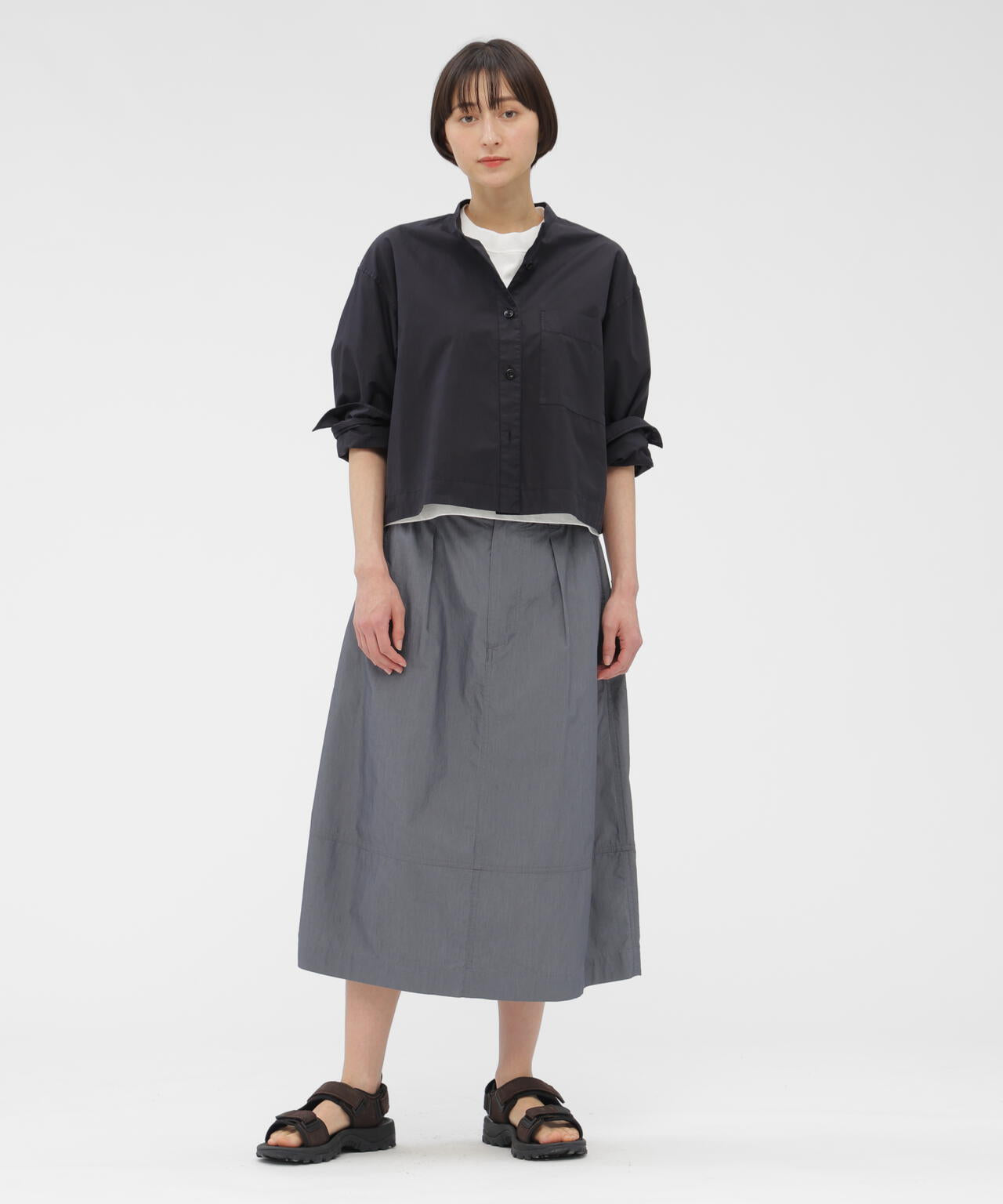 COTTON RAMIE POPLIN SHIRT