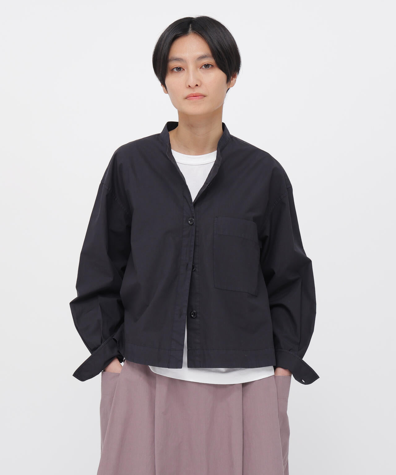 COTTON RAMIE POPLIN SHIRT
