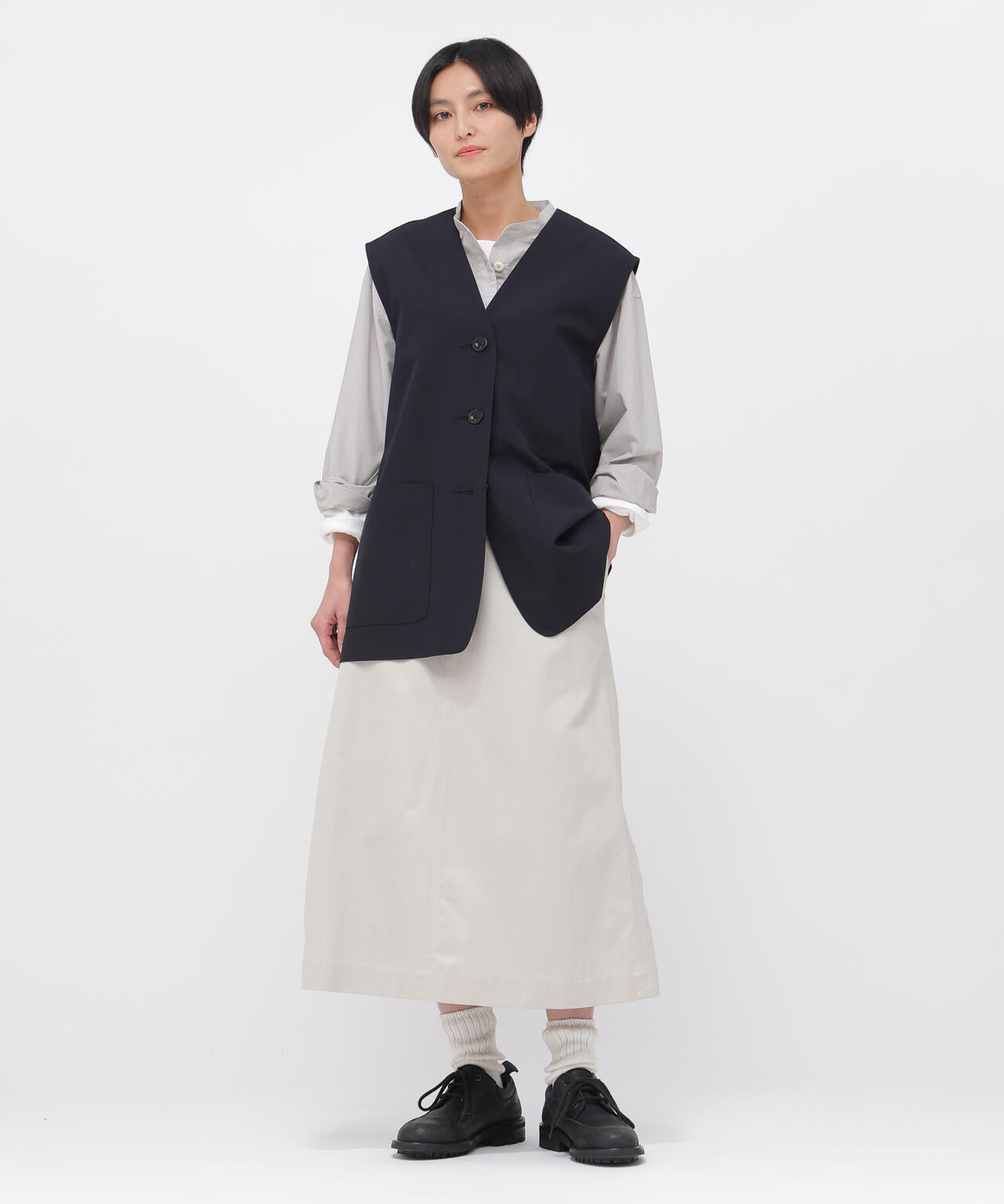COTTON RAMIE POPLIN SHIRT