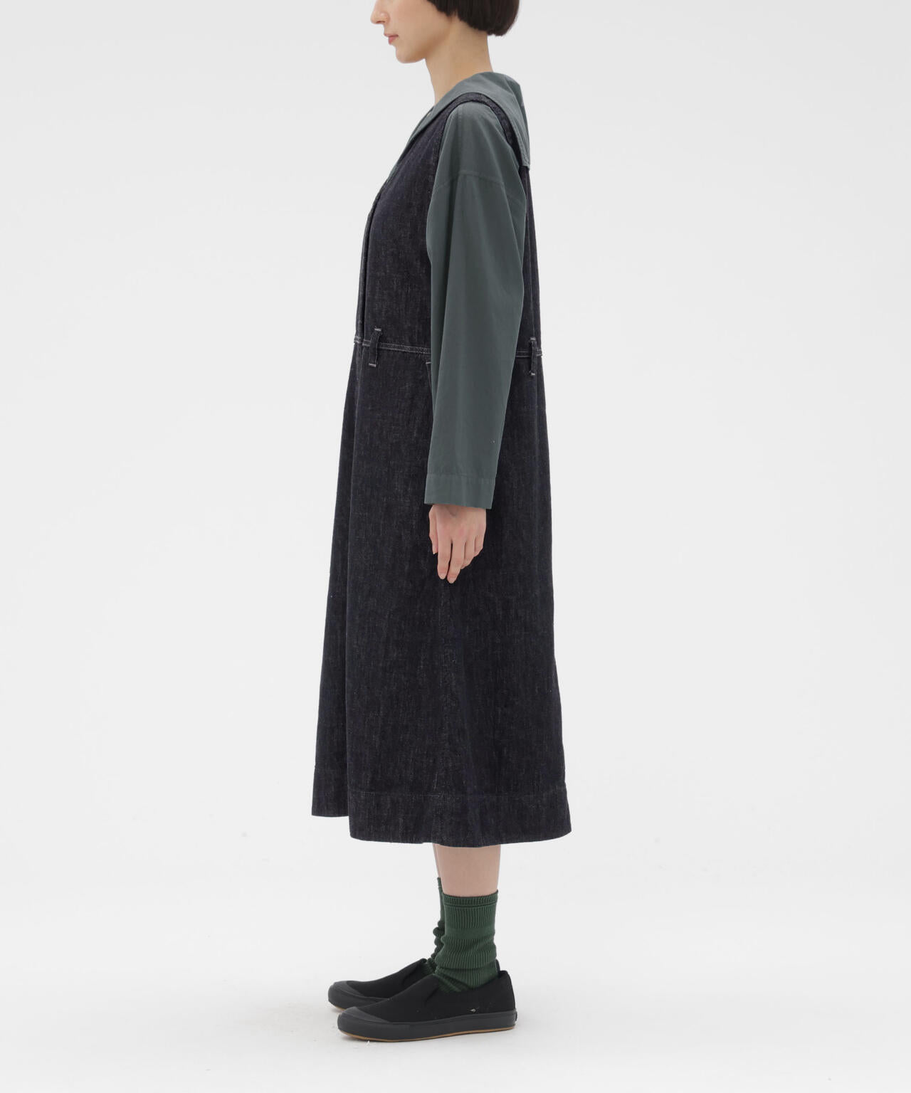 CANTON BLACK LIGHT DENIM DRESS