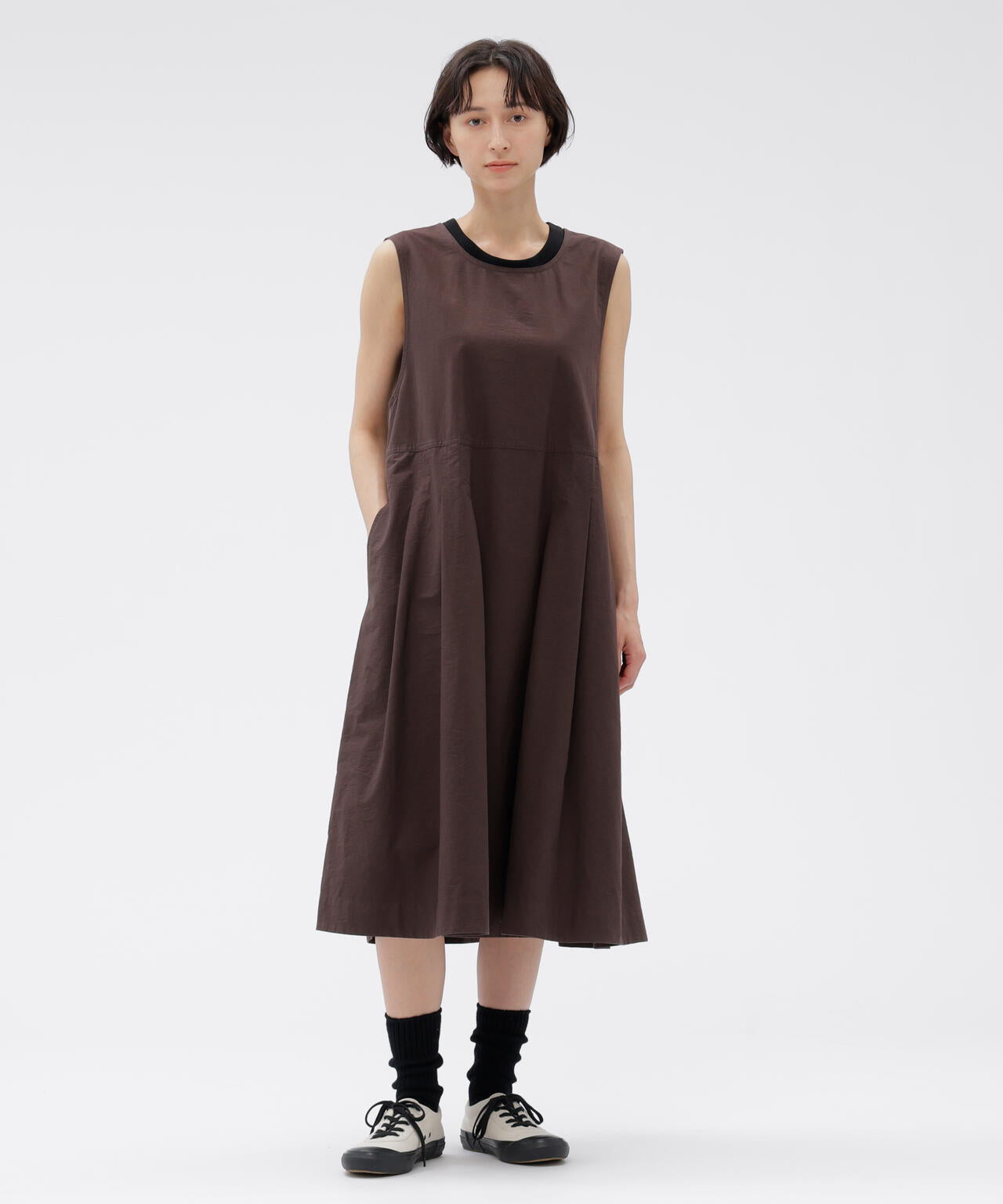 LIGHTWEIGHT COTTON NYLON TWILL DRESS