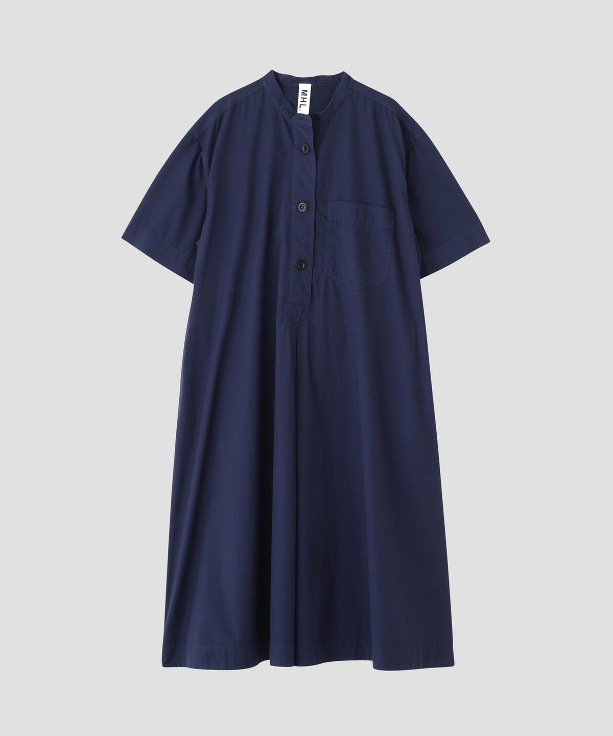 GARMENT DYED COTTON POPLIN DRESS