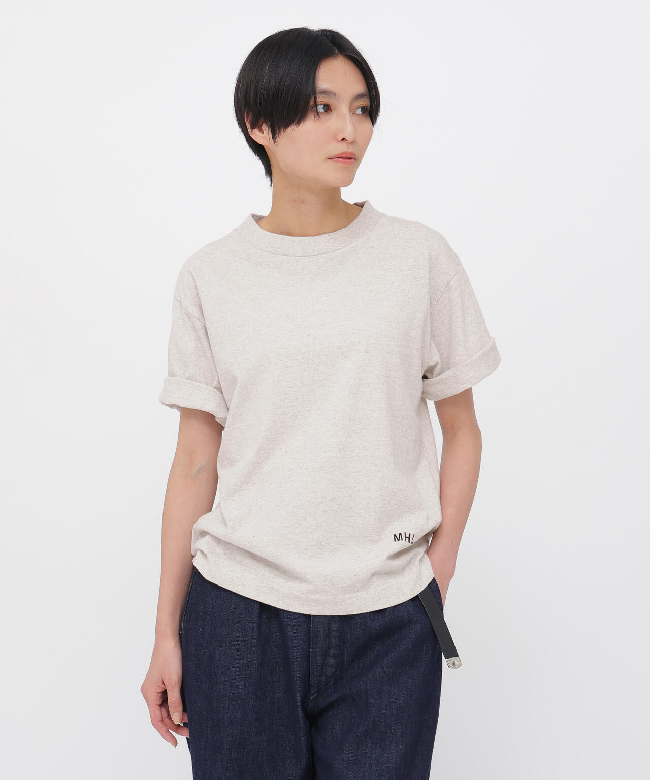 UPCYCLED COTTON JERSEY TOP