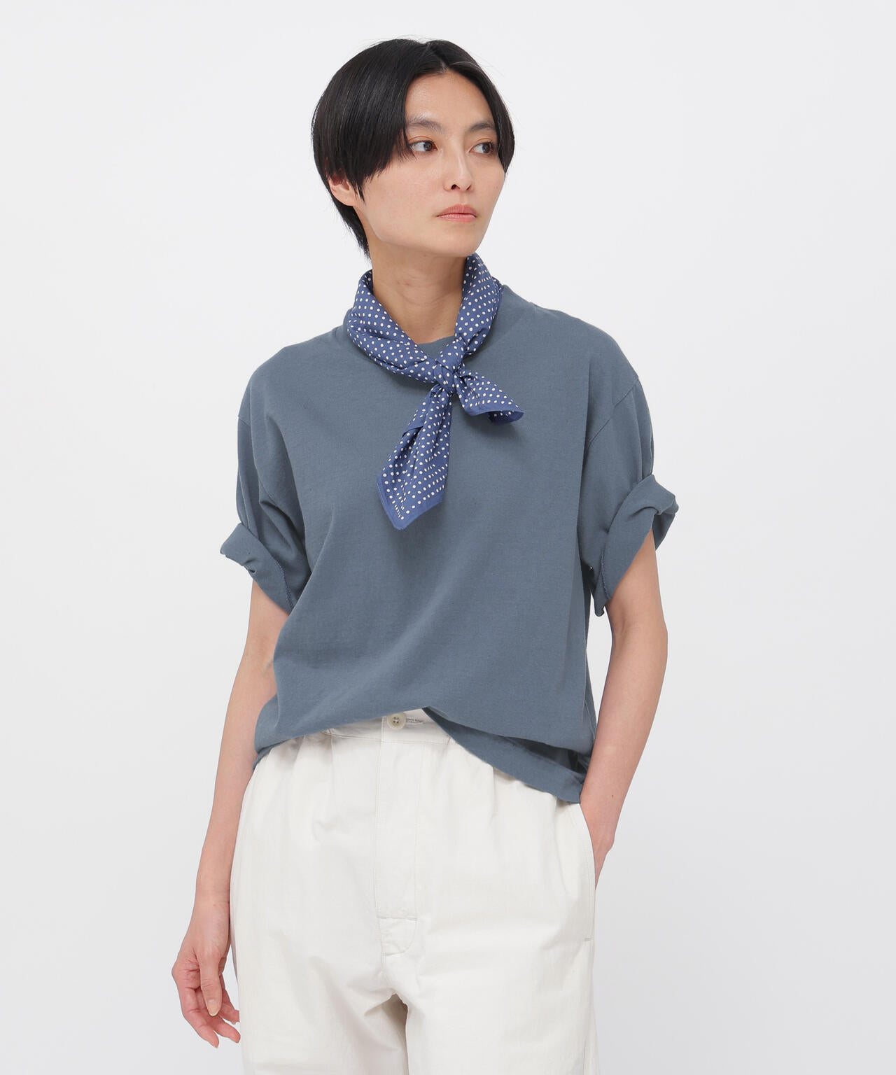 UPCYCLED COTTON JERSEY TOP