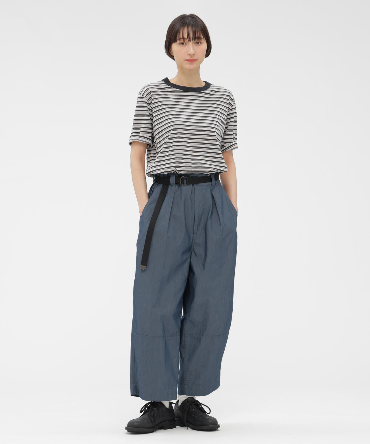 COTTON LINEN MULTI STRIPE JERSEY TOP