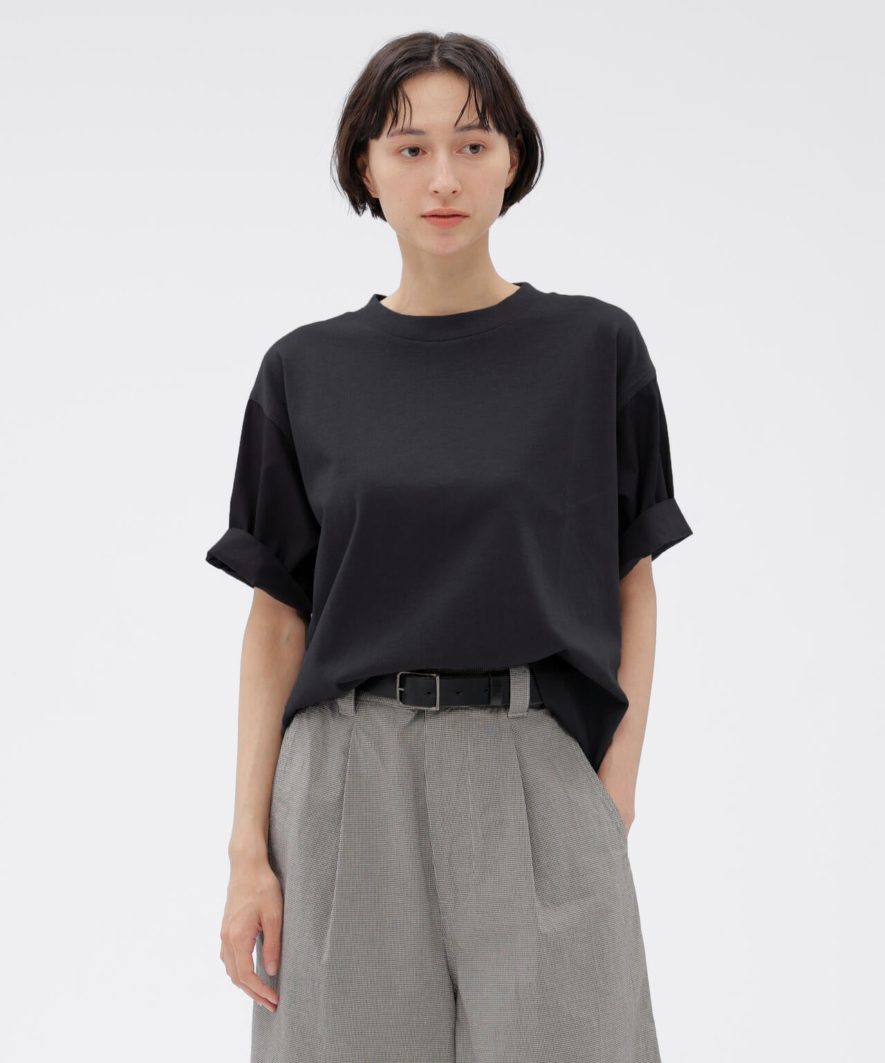 GARMENT DYE COTTON JERSEY TOP