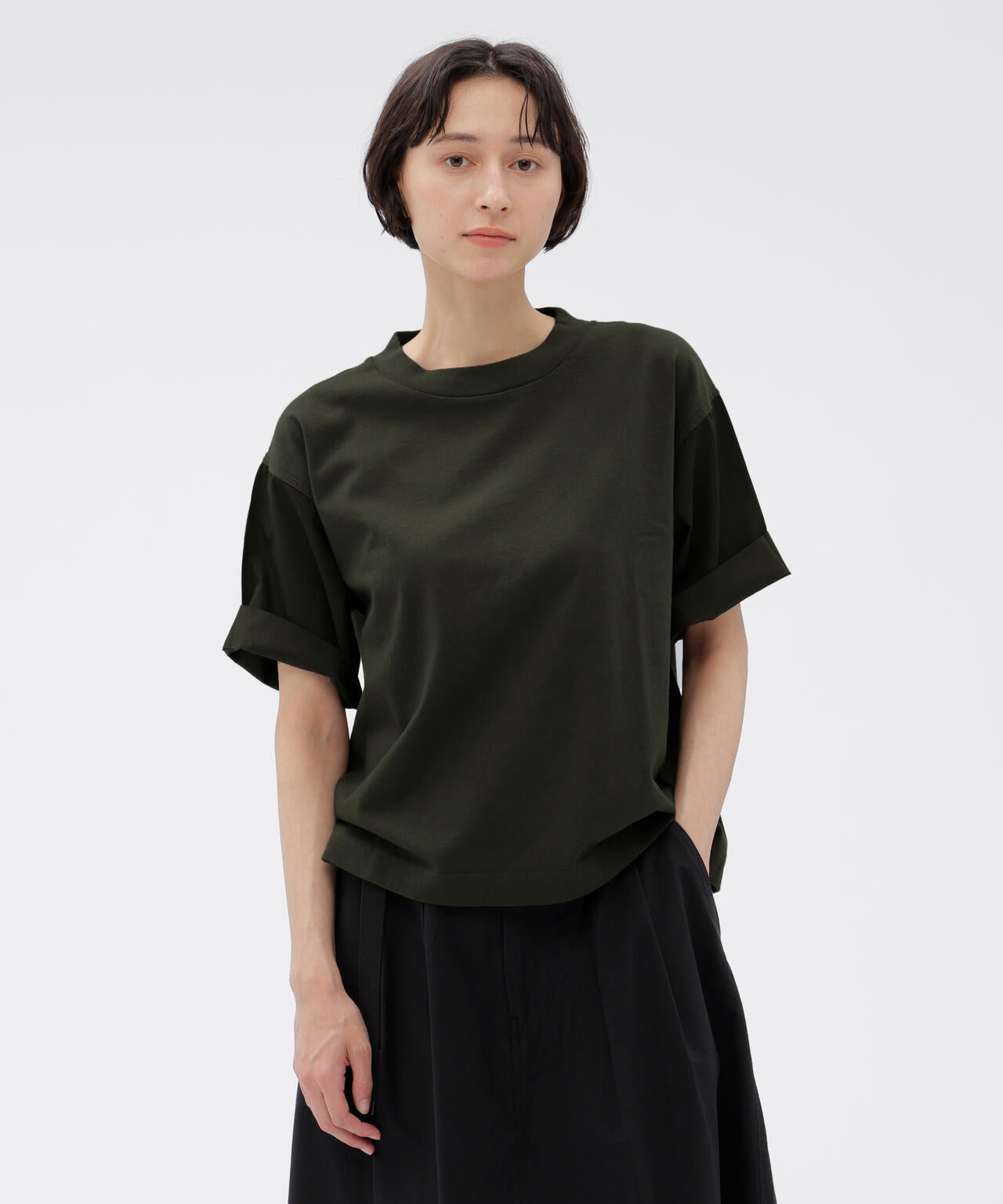 GARMENT DYE COTTON JERSEY TOP