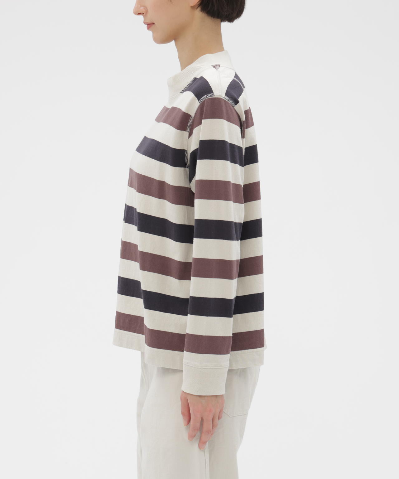 THREE COLOUR BLOCK STRIPE TOP