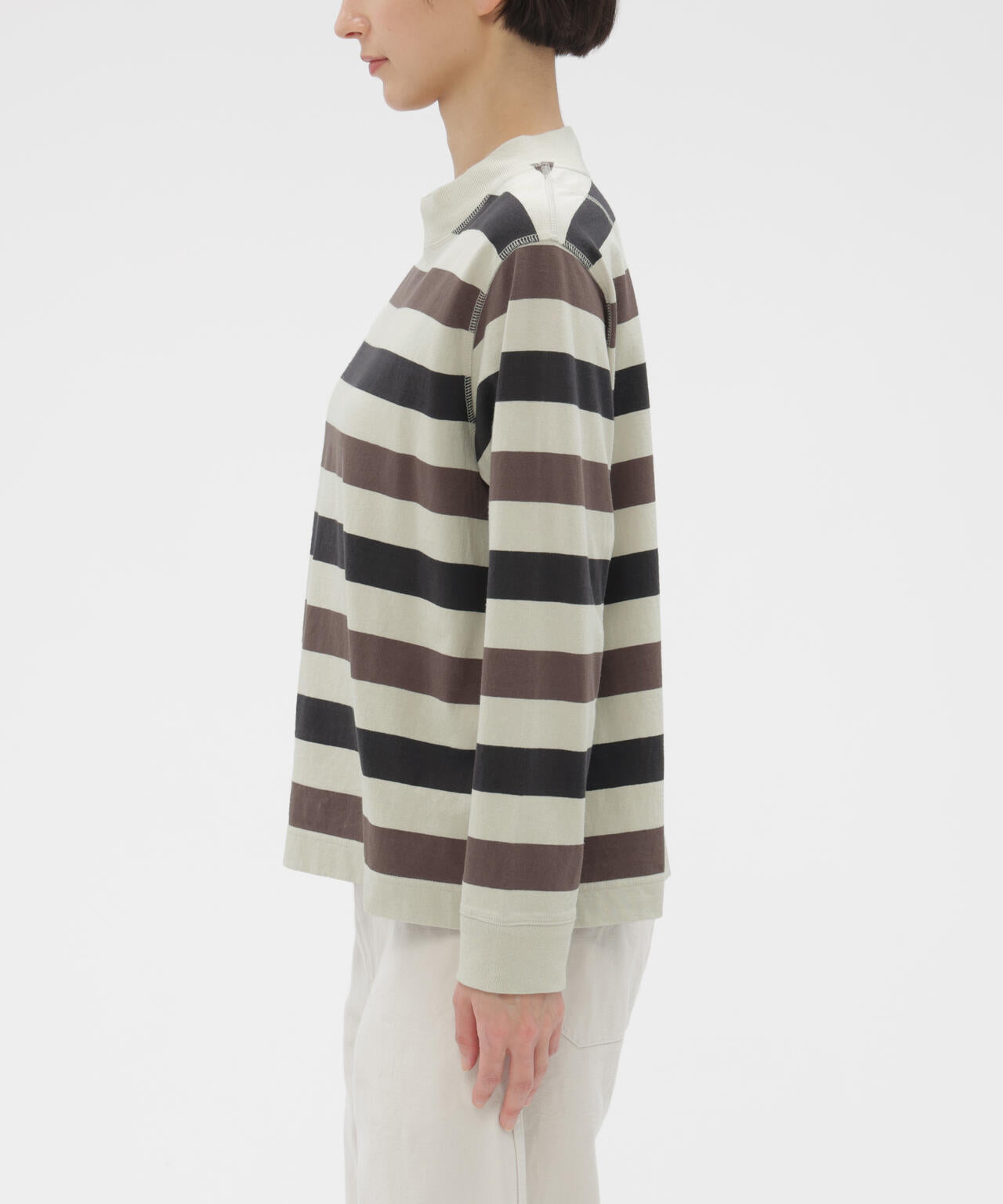 THREE COLOUR BLOCK STRIPE TOP