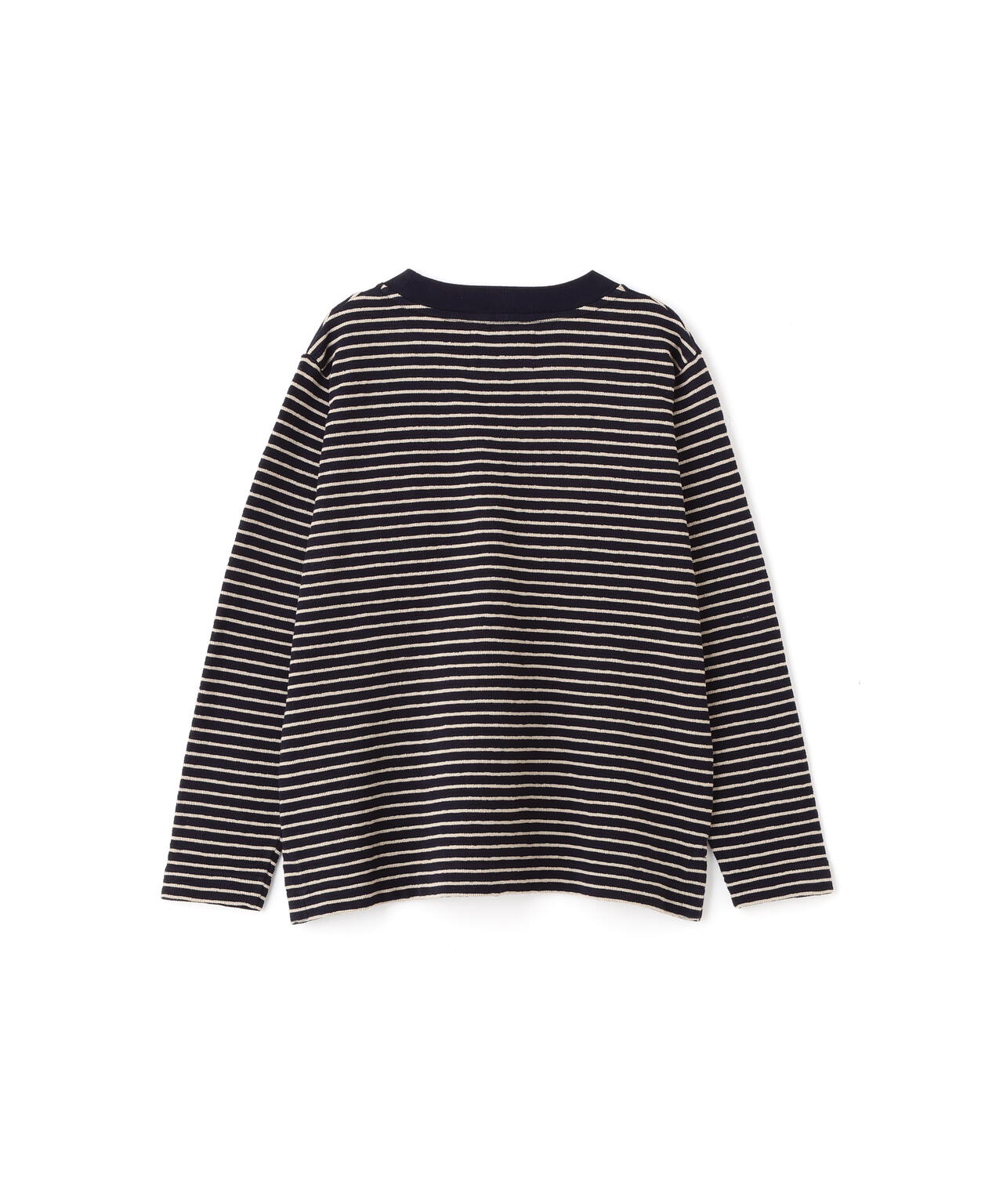 TEXTURED COTTON STRIPE TOP