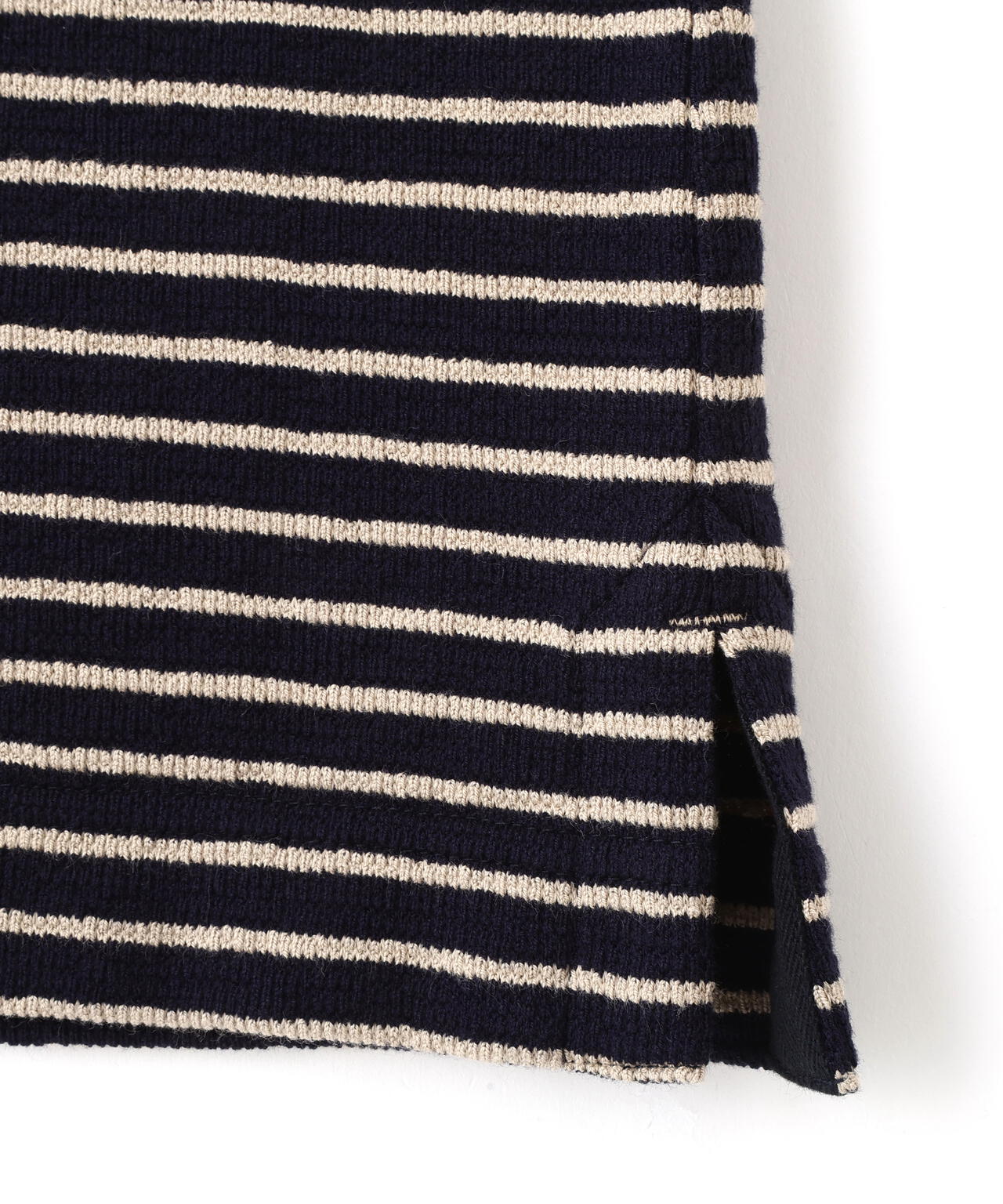 TEXTURED COTTON STRIPE TOP