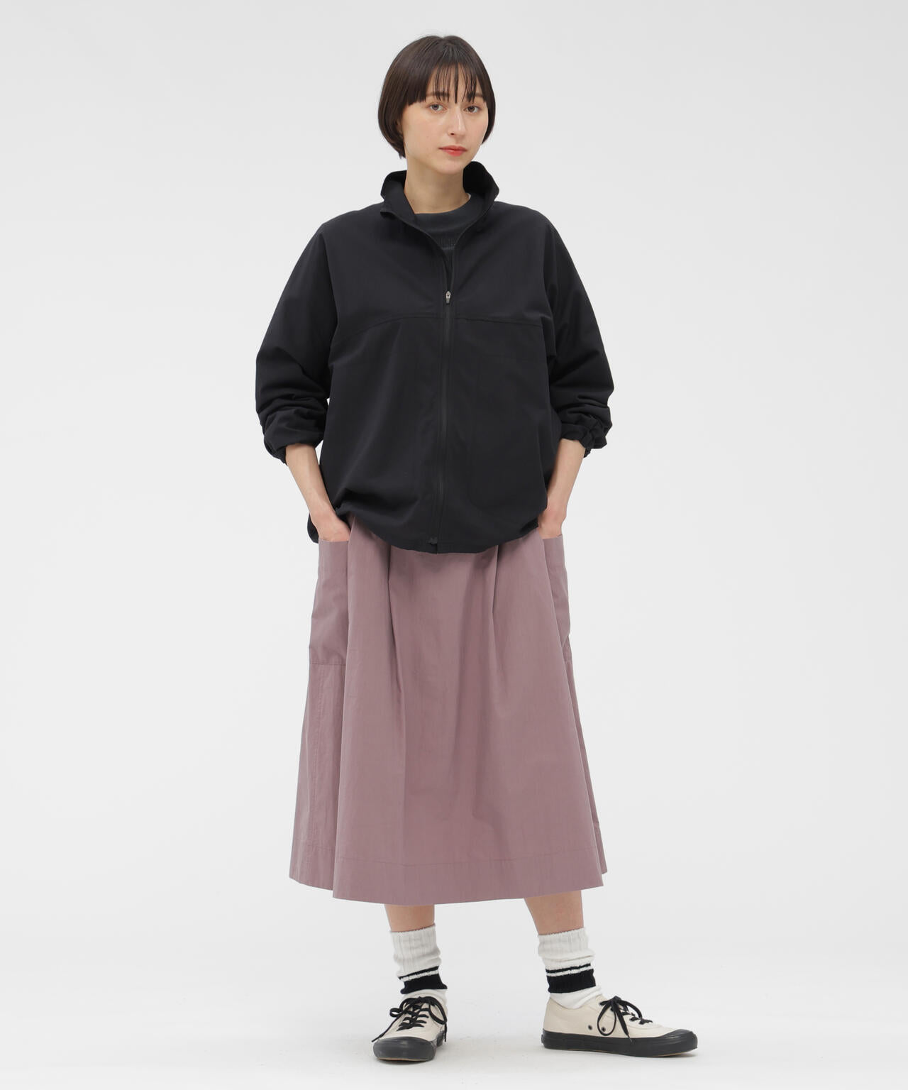 COTTON JERSEY MESH TOP
