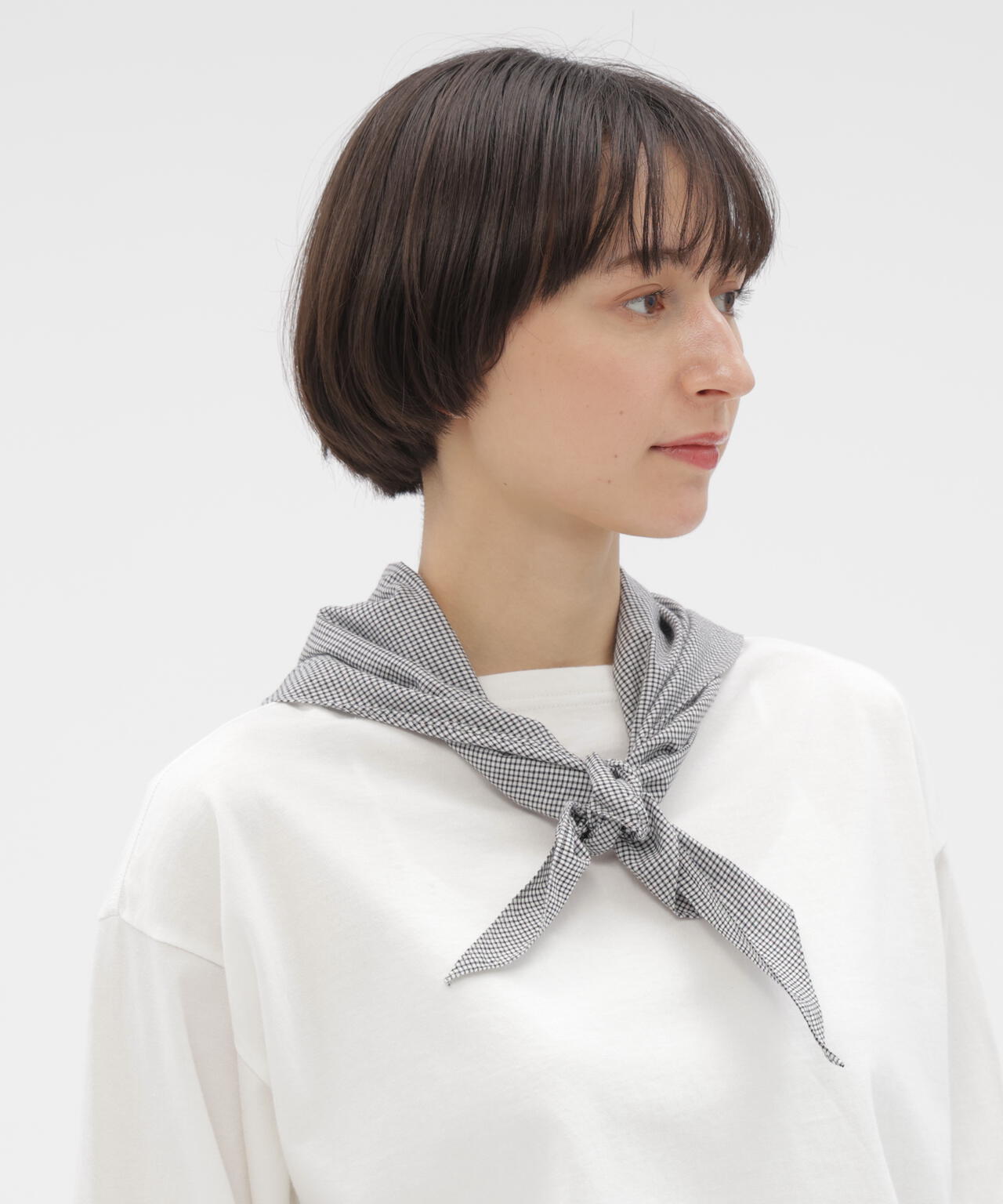 TINY GINGHAM COTTON SCARF