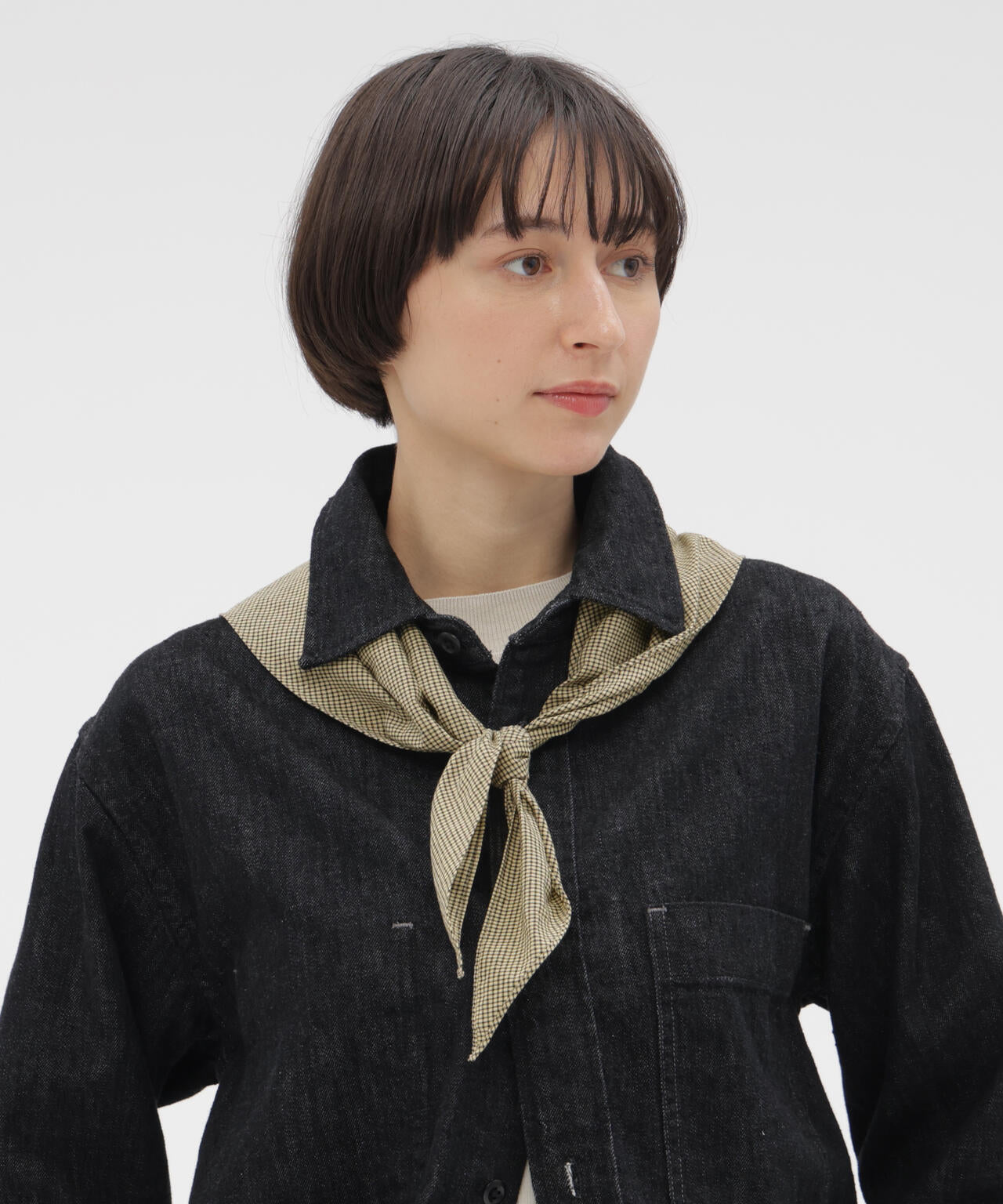 TINY GINGHAM COTTON SCARF
