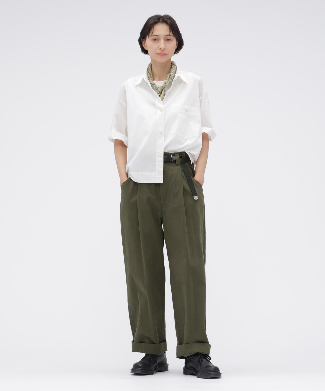 COTTON LINEN TINY RIPSTOP TROUSERS