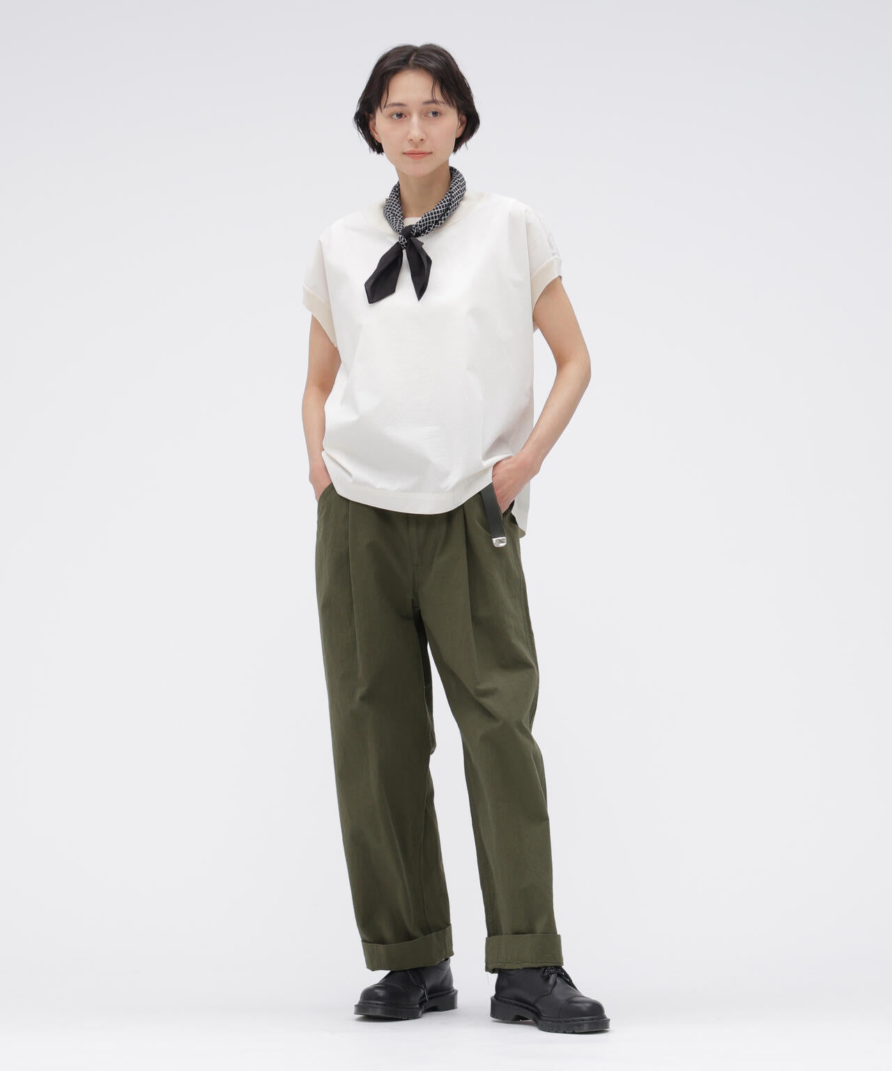 COTTON LINEN TINY RIPSTOP TROUSERS