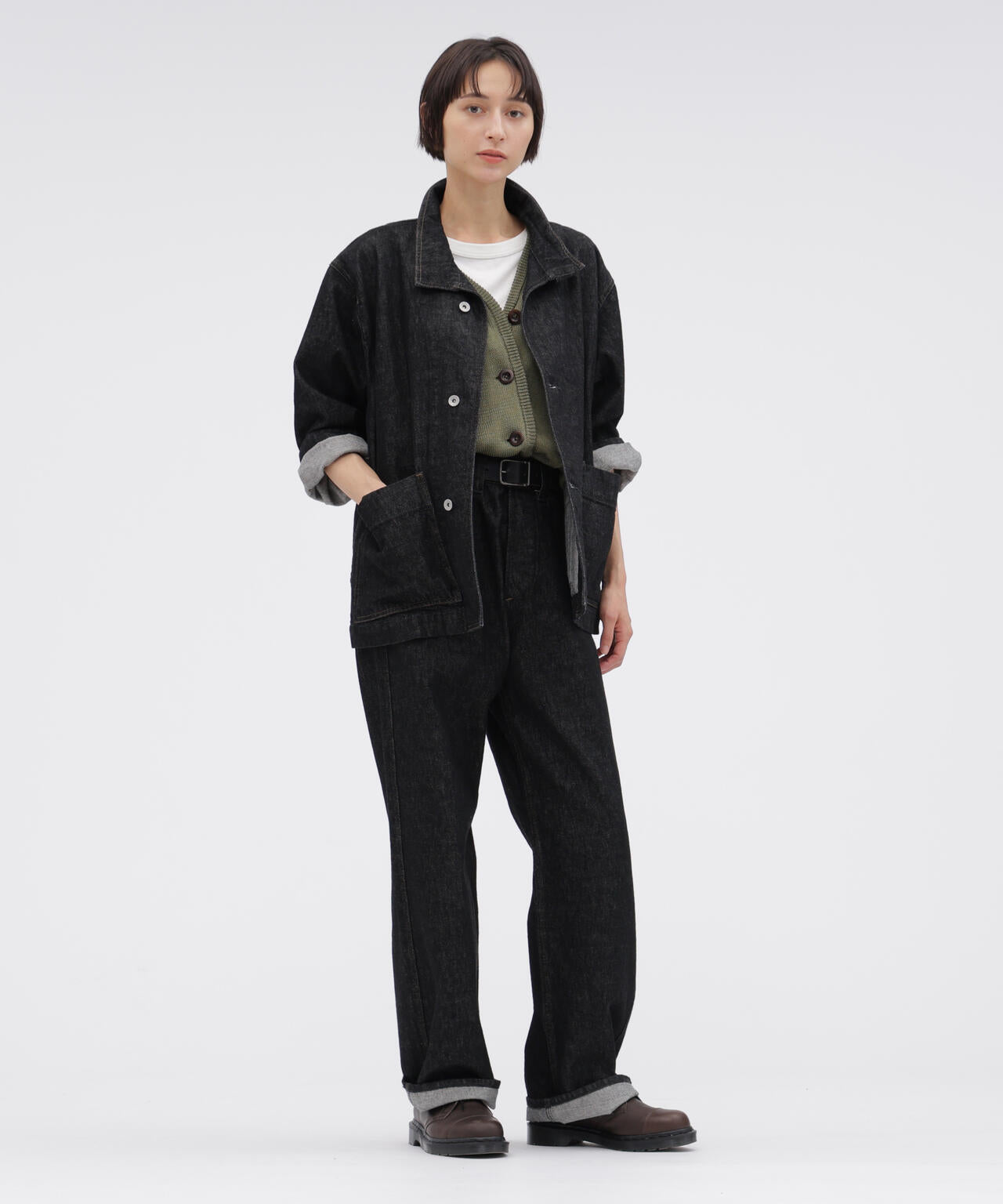 CANTON BLACK DENIM TROUSERS