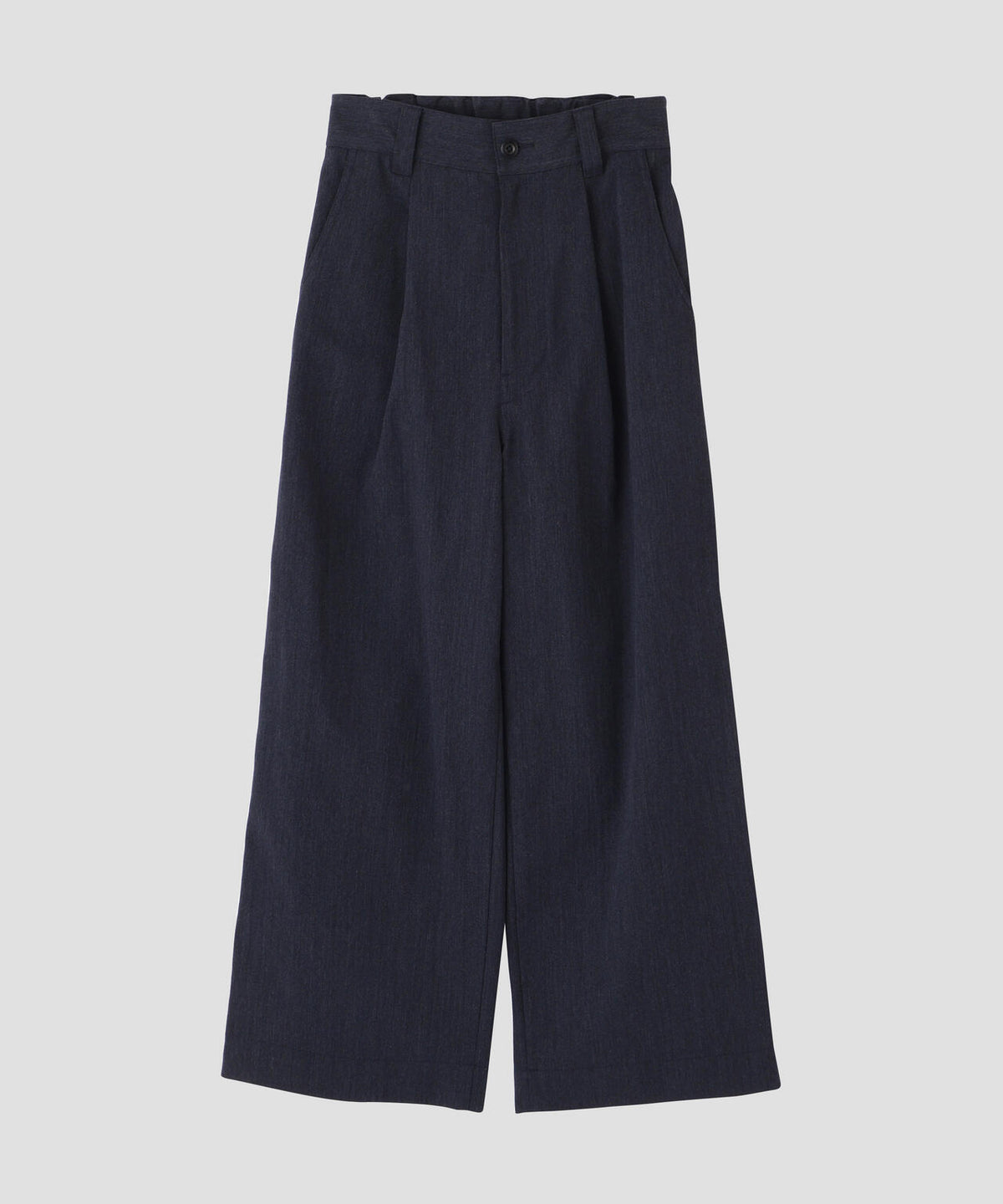 WOOL COTTON TWILL TROUSERS