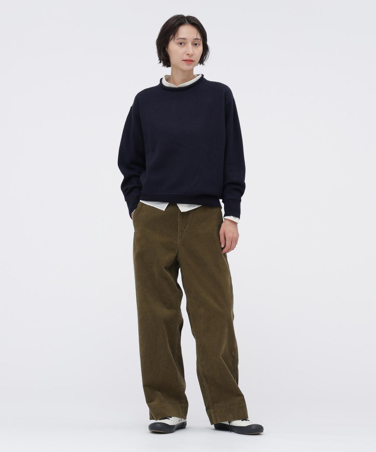 DRY COTTON NEEDLECORD TROUSERS