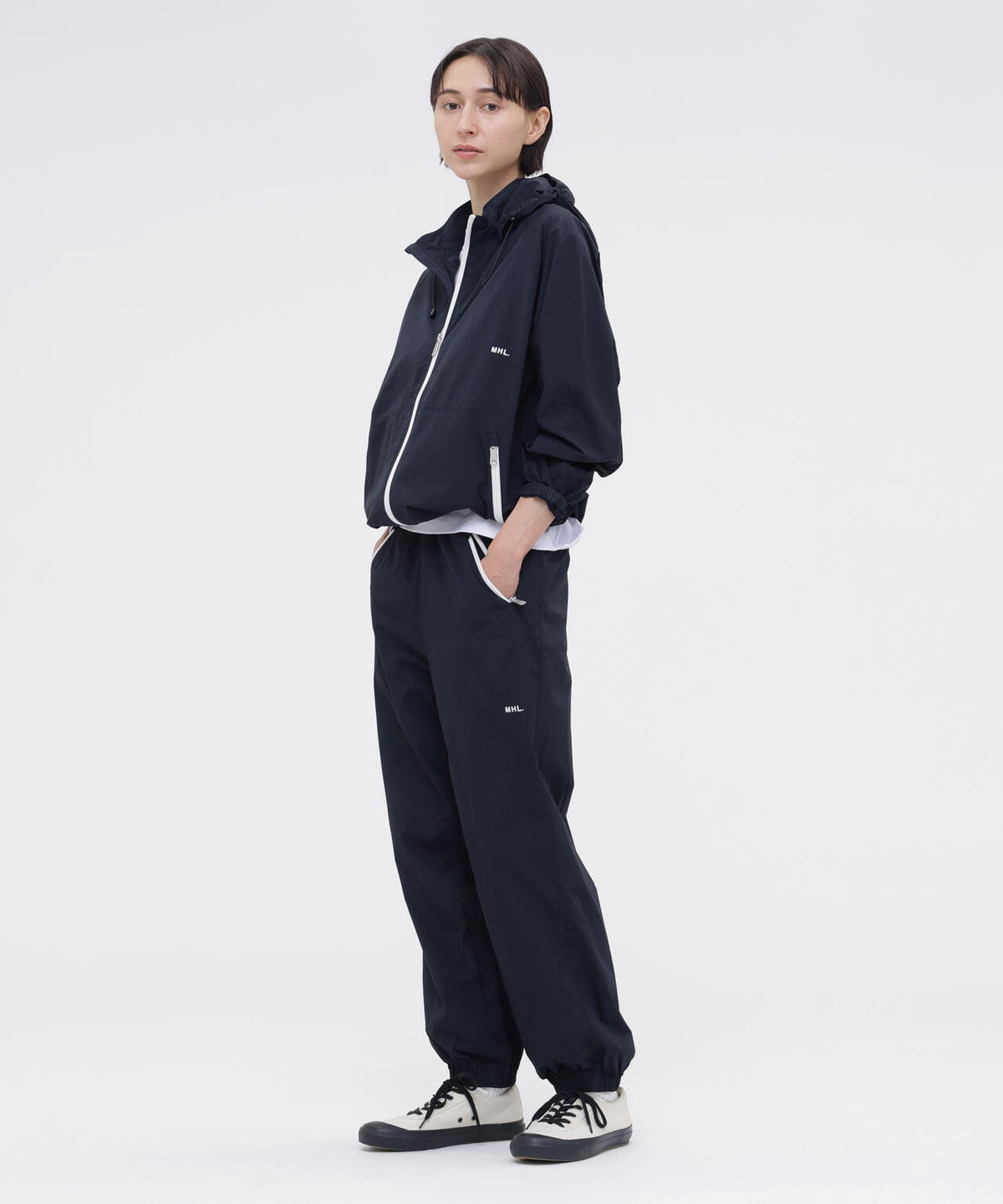 MHL. UTILITY WEAR LIGHTWEIGHT NYLON POPLIN TROUSERS