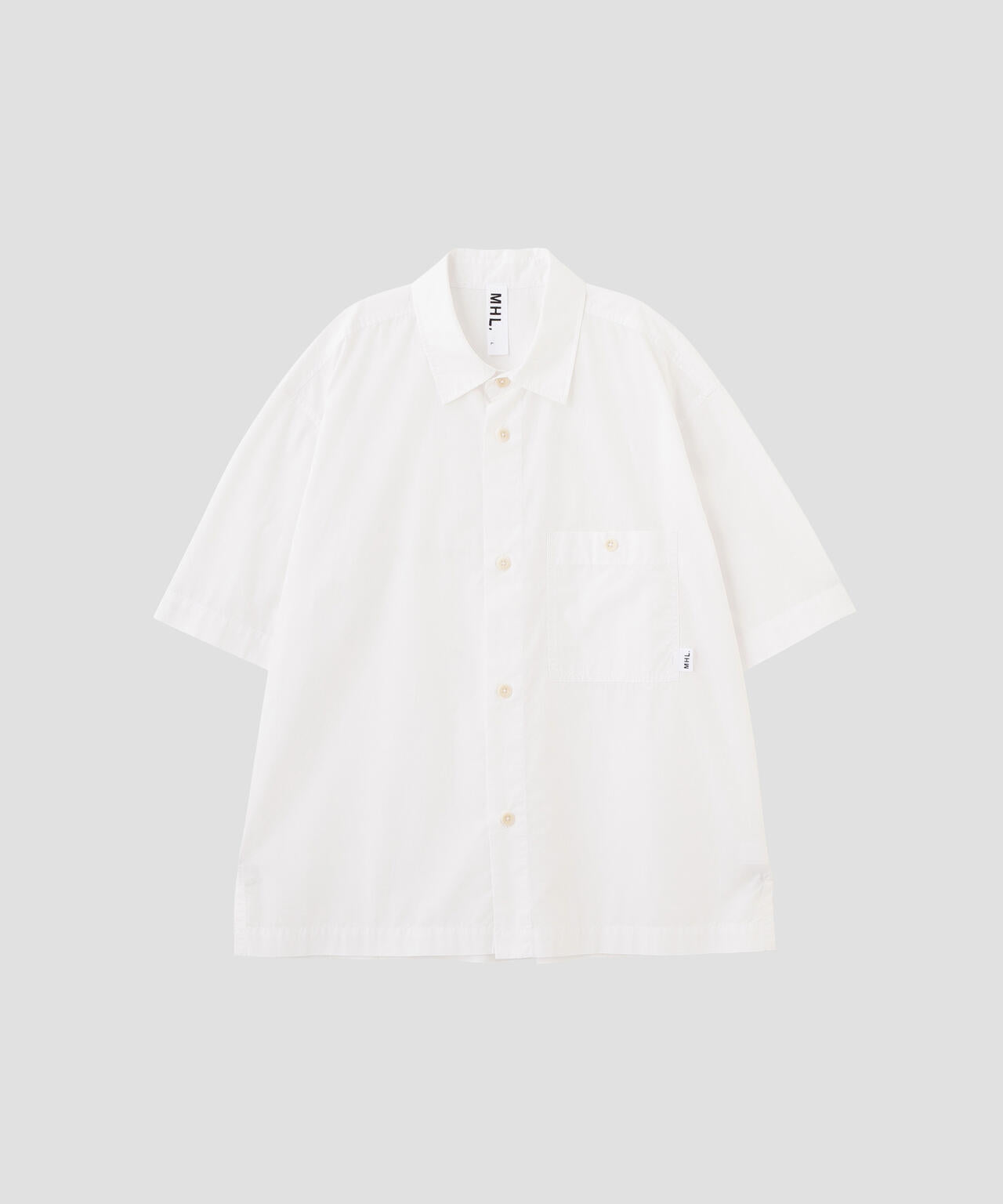 PIECE DYED COTTON POPLIN SHIRT
